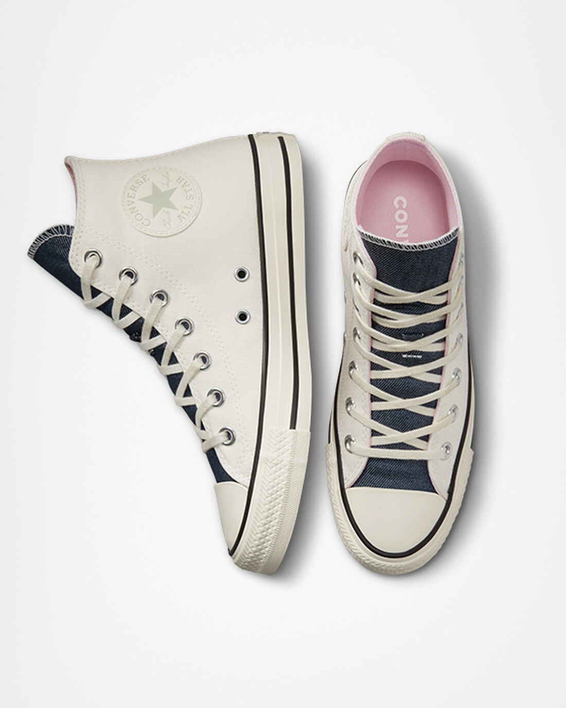 Women's Converse Chuck Taylor All Star Denim High Top Sneakers Beige/Navy/Olive | Australia-25803