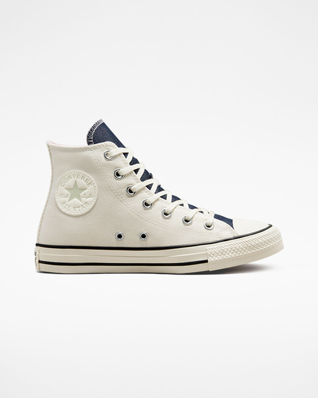 Women\'s Converse Chuck Taylor All Star Denim High Top Sneakers Beige/Navy/Olive | Australia-25803