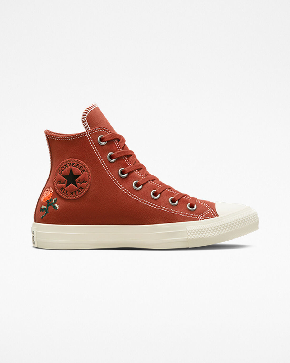 Women\'s Converse Chuck Taylor All Star Embroidered Roses High Top Sneakers Orange | Australia-41280