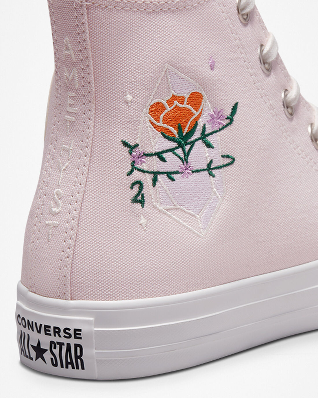 Women's Converse Chuck Taylor All Star Embroidered Crystals High Top Sneakers Rose/White | Australia-72145