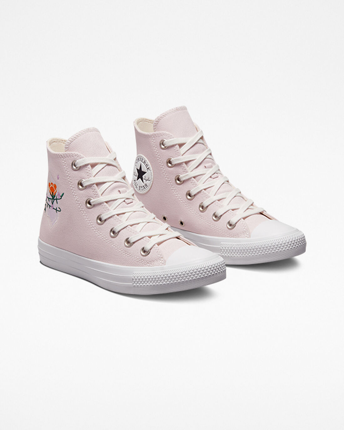 Women's Converse Chuck Taylor All Star Embroidered Crystals High Top Sneakers Rose/White | Australia-72145