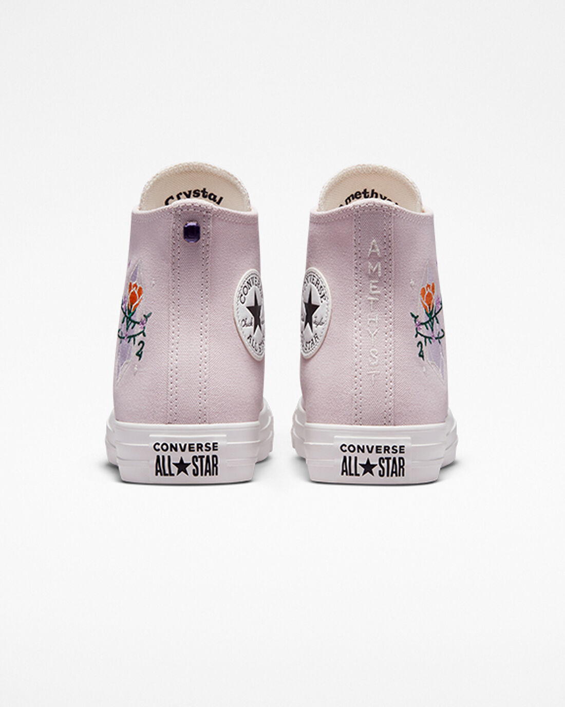 Women's Converse Chuck Taylor All Star Embroidered Crystals High Top Sneakers Rose/White | Australia-72145