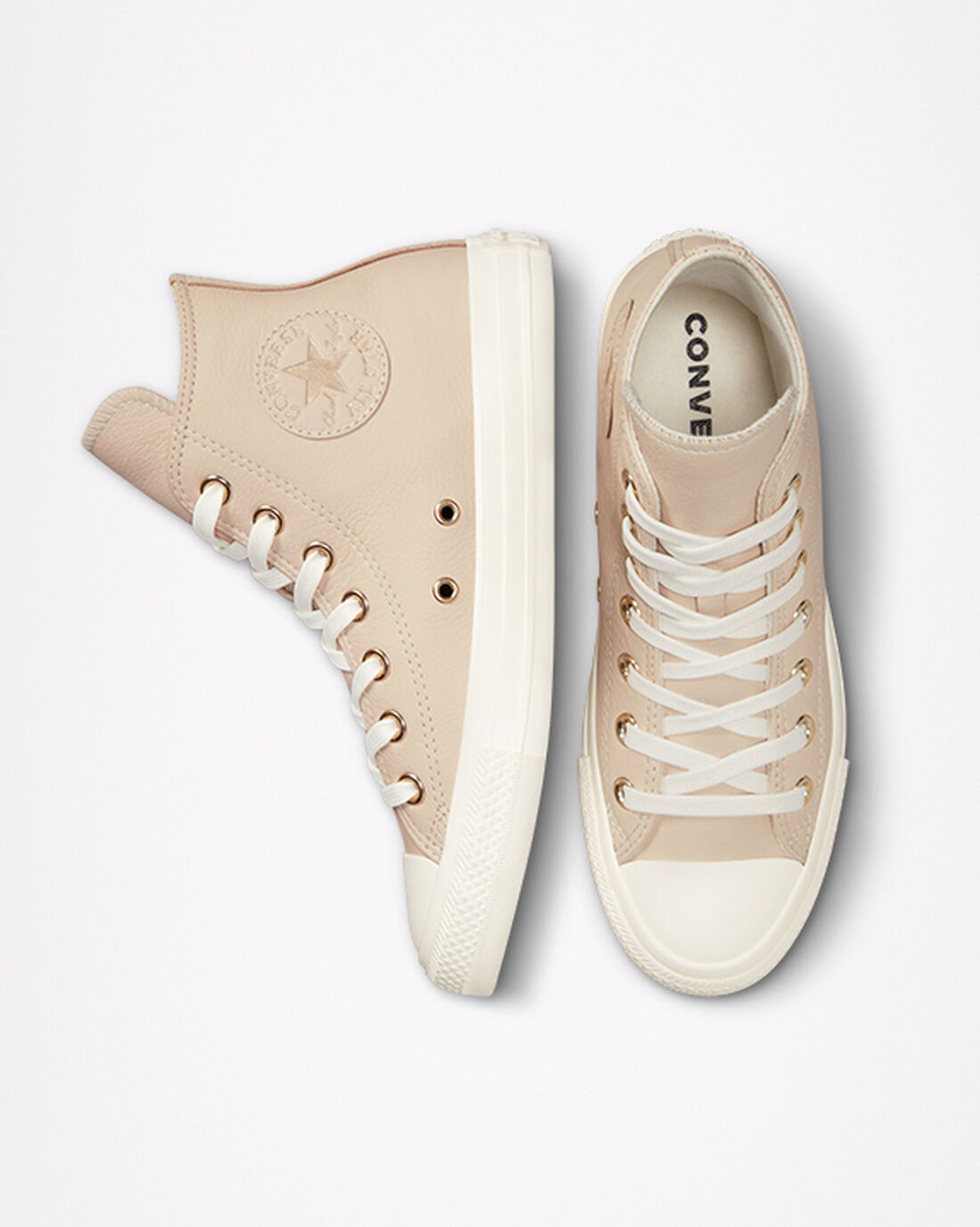 Women's Converse Chuck Taylor All Star Earthy Neutrals High Top Sneakers Light/Light Gold | Australia-80219