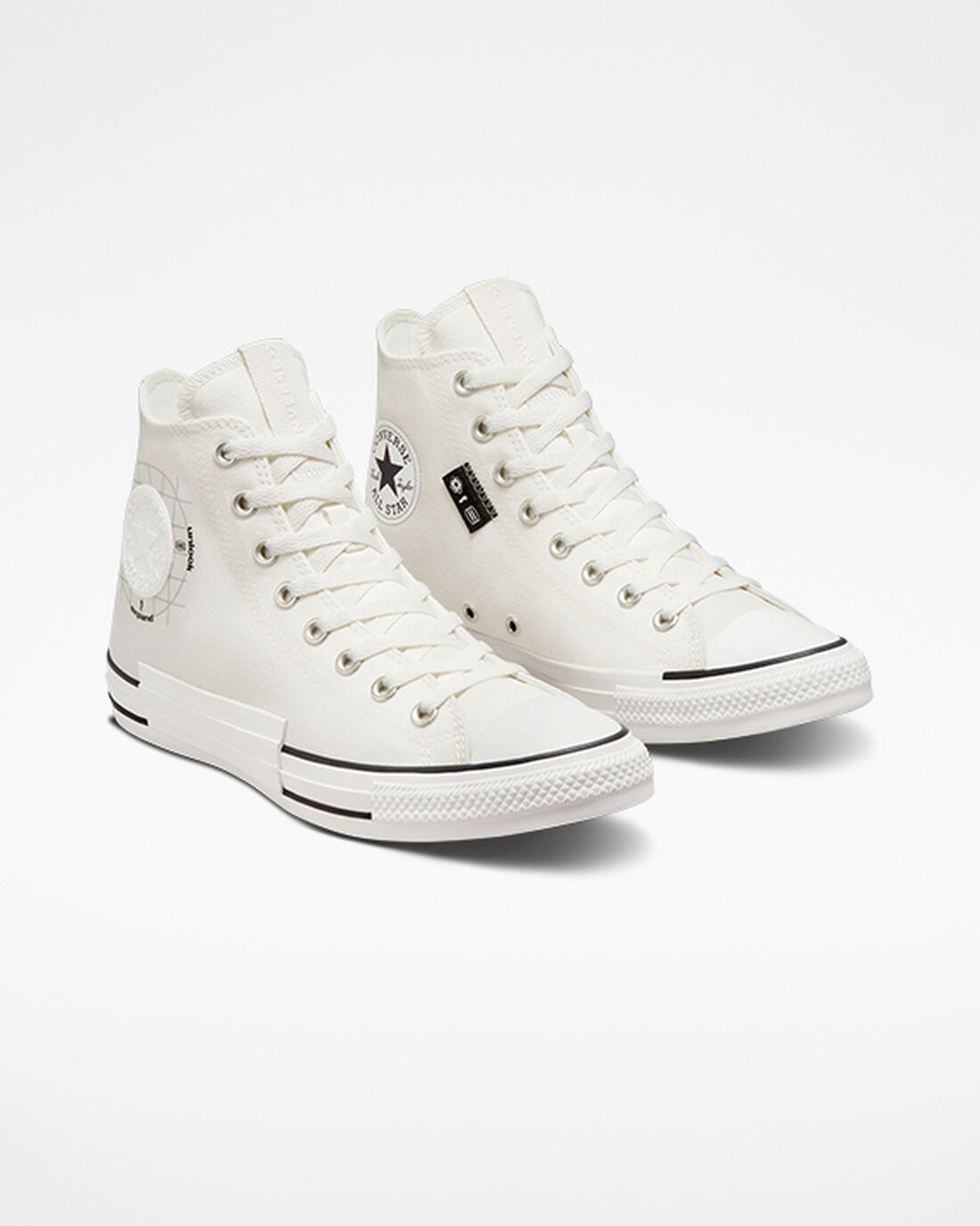 Women's Converse Chuck Taylor All Star Grid Logo High Top Sneakers White | Australia-71682