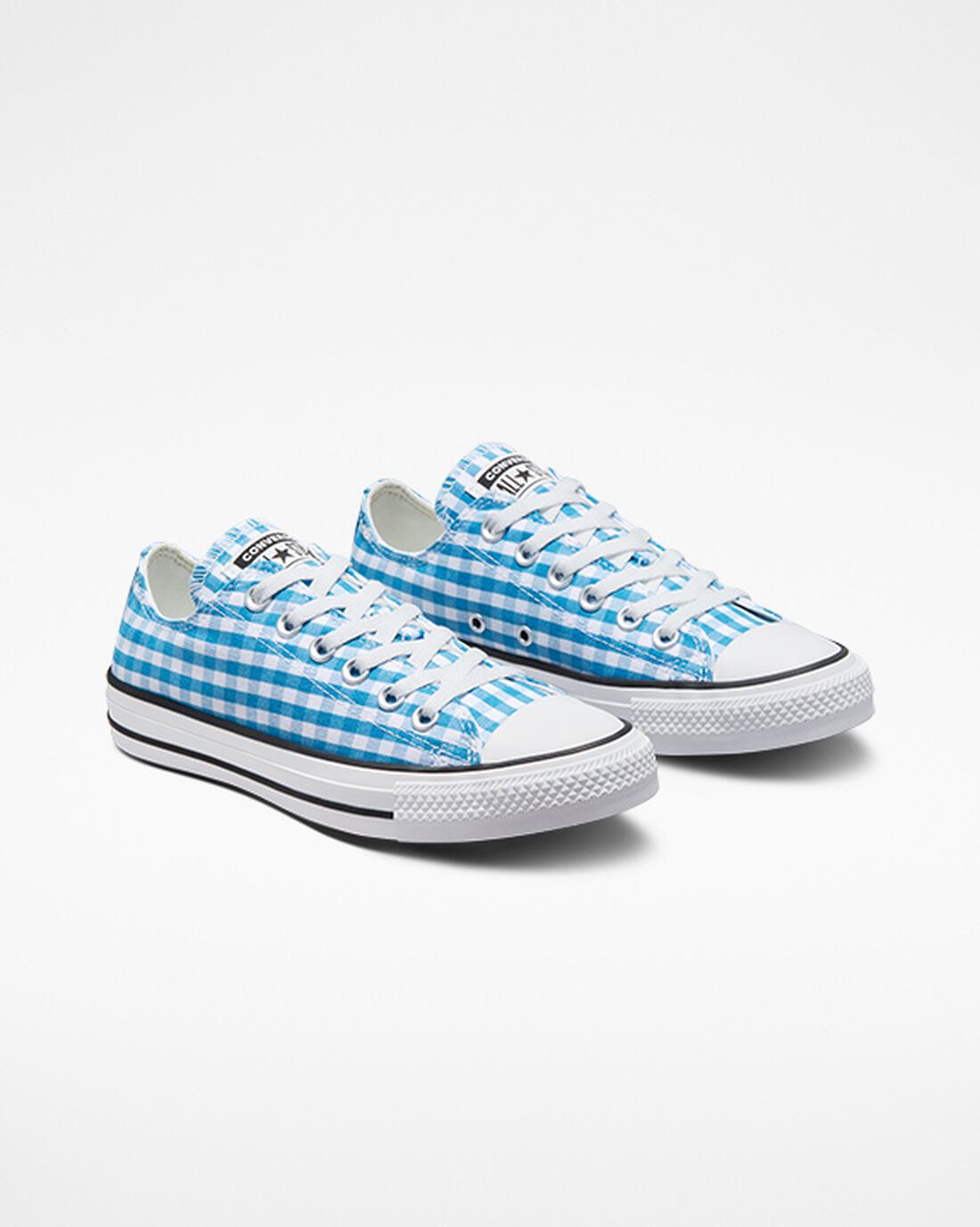 Women's Converse Chuck Taylor All Star Gingham Sneakers Blue/White/Black | Australia-89472