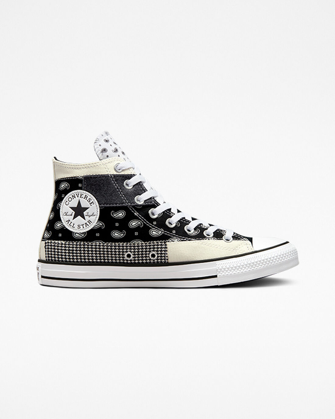 Women\'s Converse Chuck Taylor All Star Hacked Patterns High Top Sneakers Beige/Black/White | Australia-62549