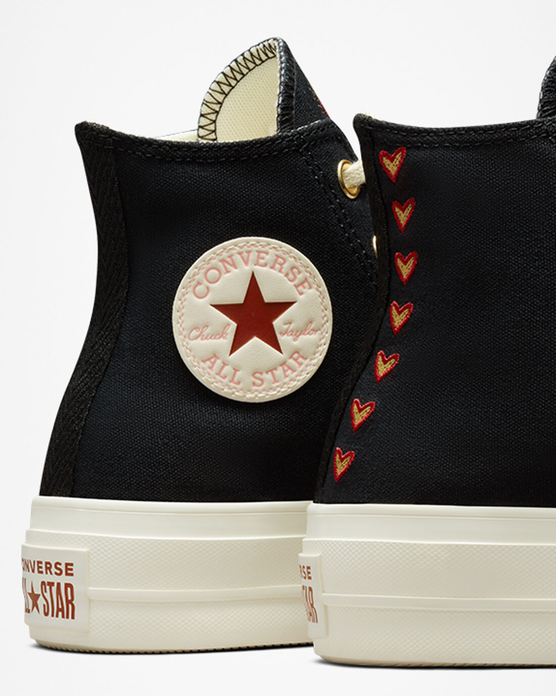 Women's Converse Chuck Taylor All Star Lift High Top Sneakers Black/Dark Red | Australia-01634