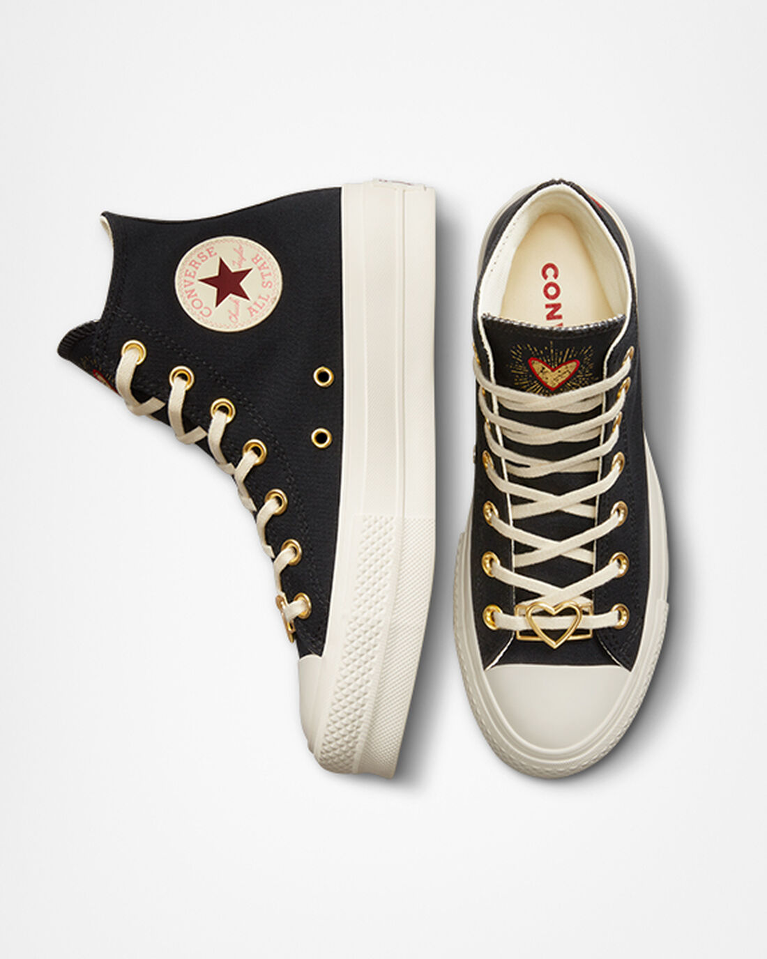 Women's Converse Chuck Taylor All Star Lift High Top Sneakers Black/Dark Red | Australia-01634