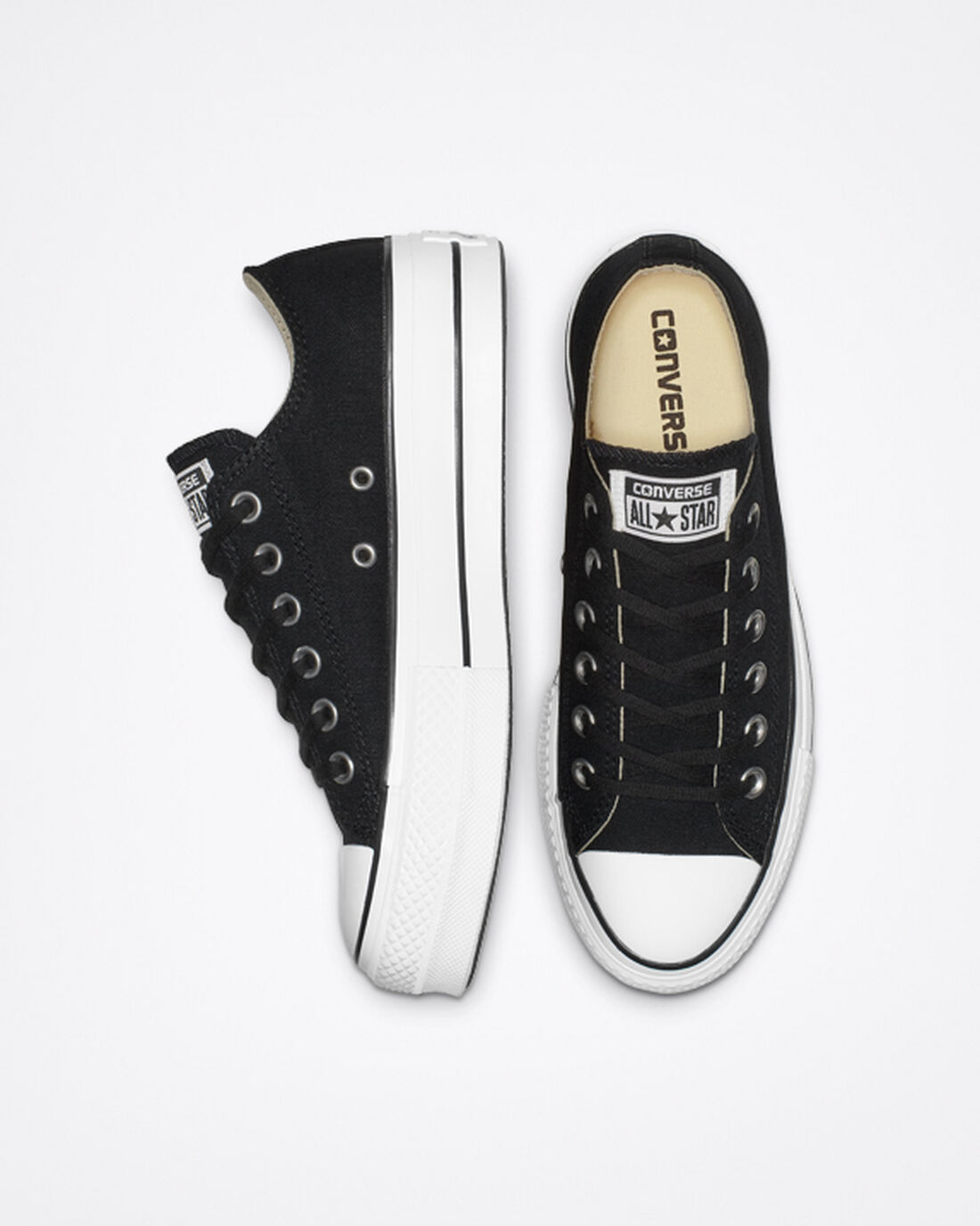 Women's Converse Chuck Taylor All Star Lift Sneakers Black/White | Australia-06489