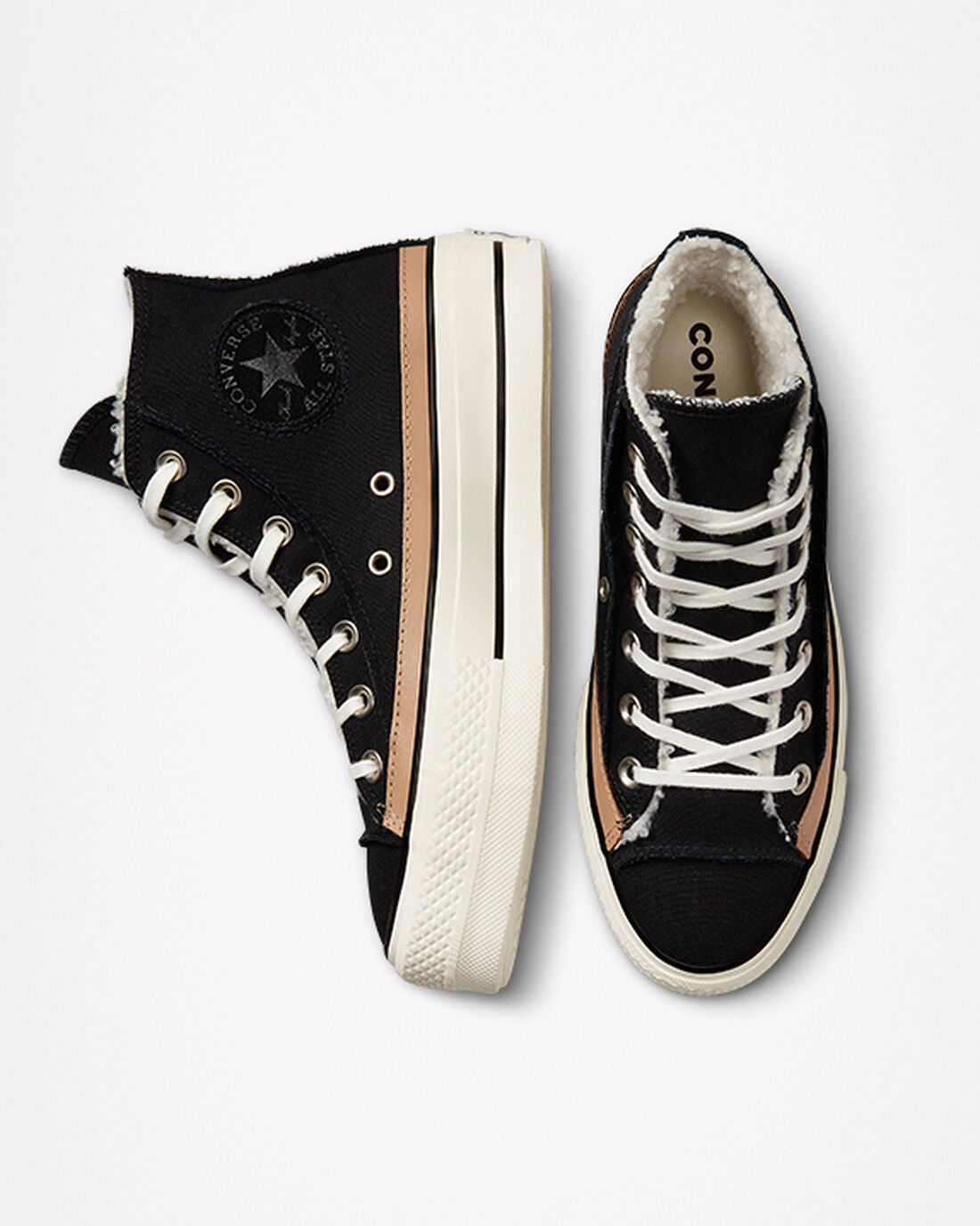 Women's Converse Chuck Taylor All Star Lift High Top Sneakers Black/Brown | Australia-08129