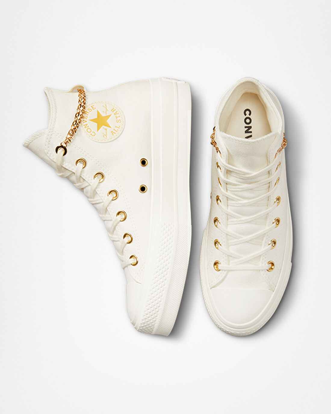 Women's Converse Chuck Taylor All Star Lift High Top Sneakers Beige/Yellow | Australia-13940