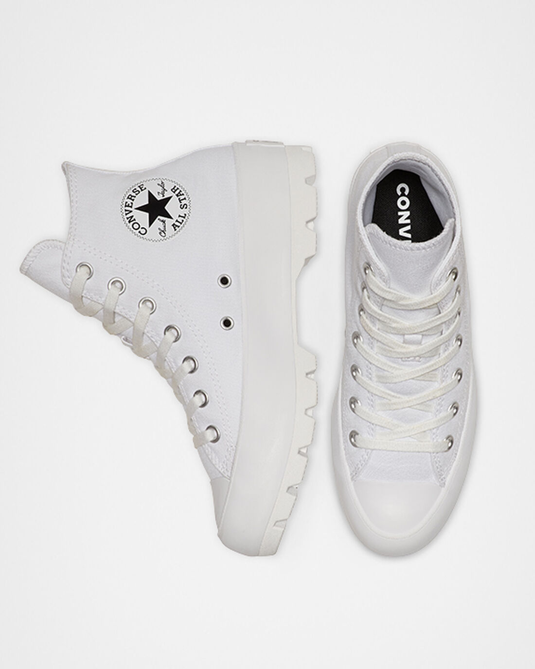 Women's Converse Chuck Taylor All Star Lugged High Top Sneakers White/Black/White | Australia-14239