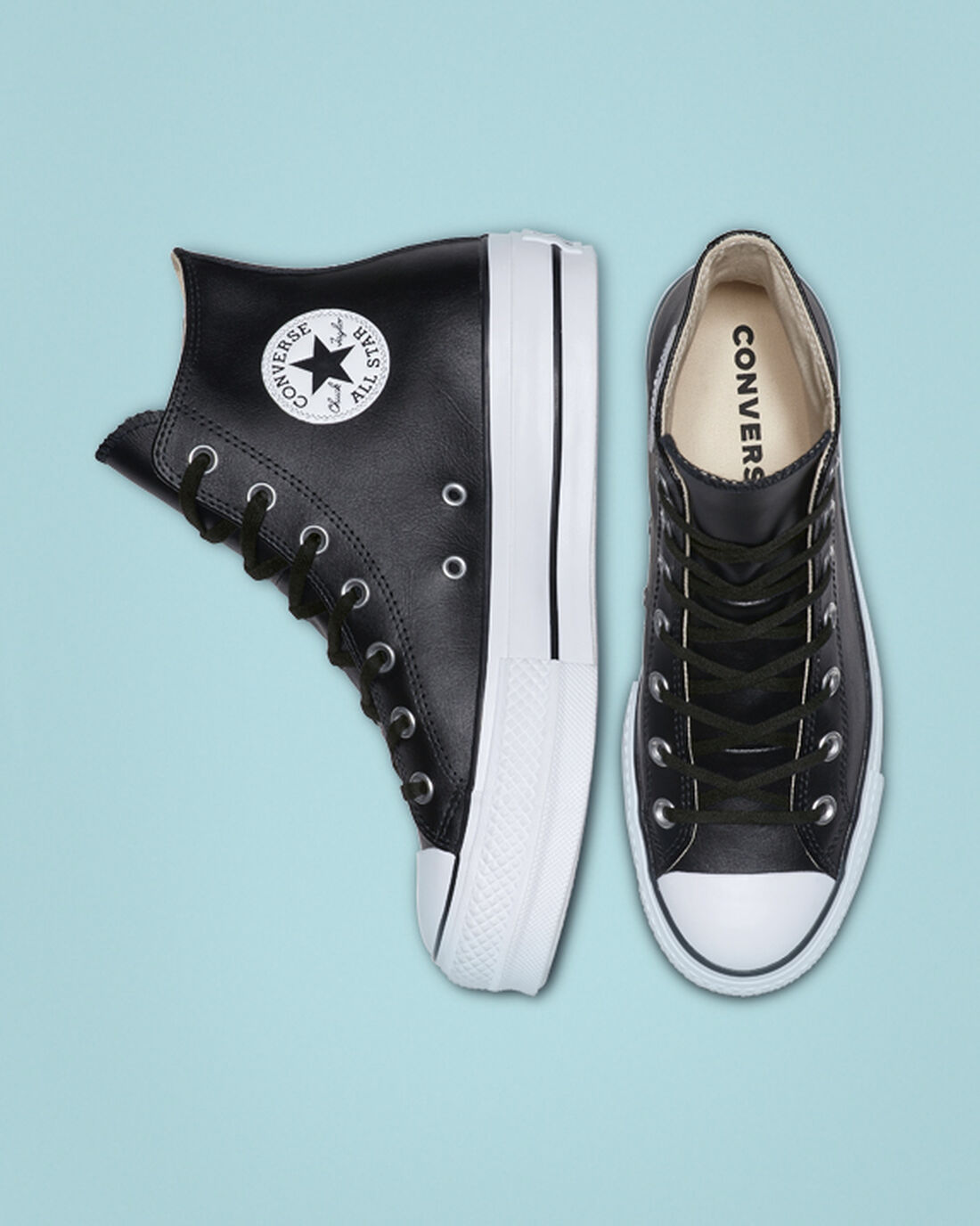 Women's Converse Chuck Taylor All Star Lift Platform High Top Sneakers Black/White | Australia-15673