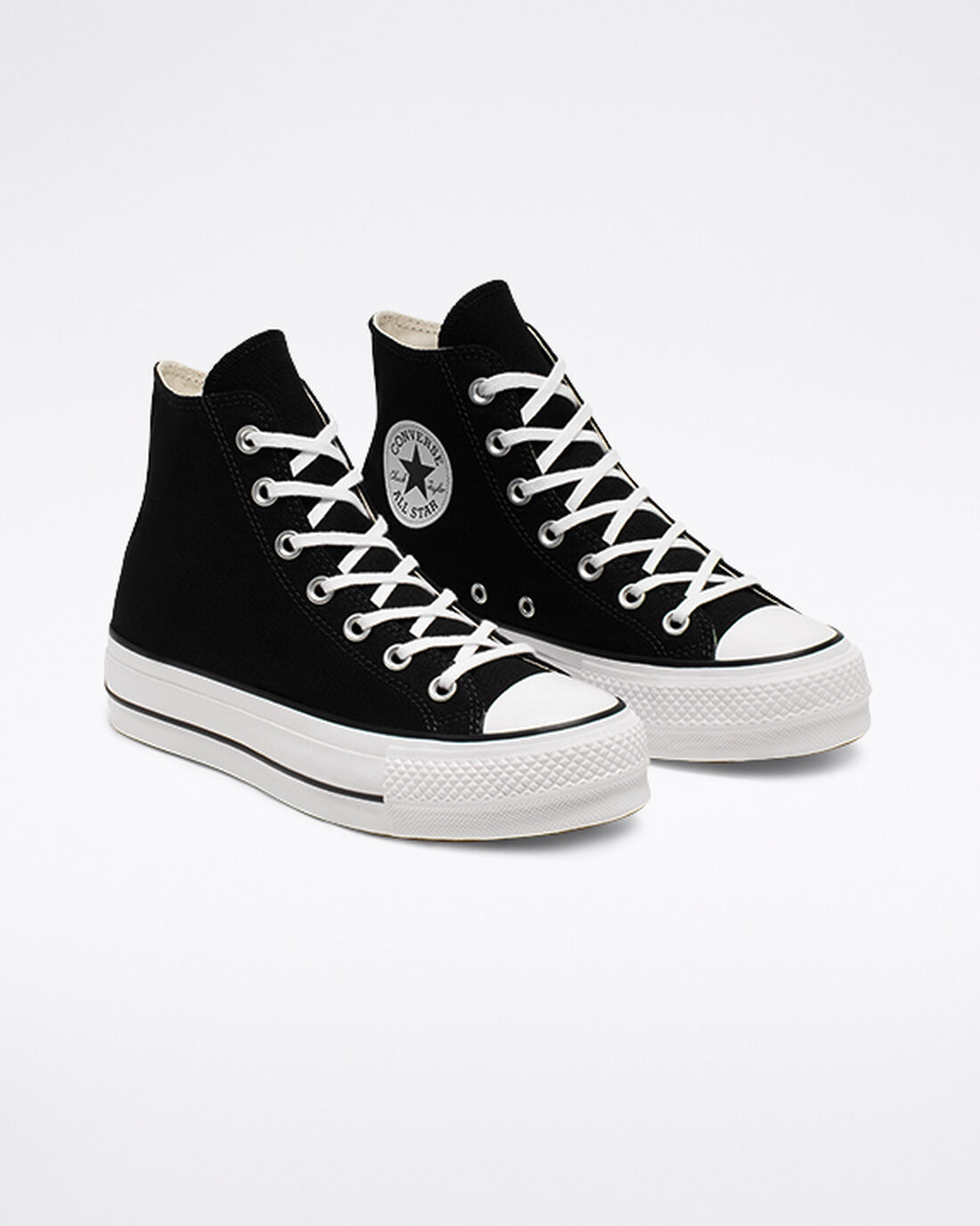 Women's Converse Chuck Taylor All Star Lift High Top Sneakers Black/White | Australia-17580