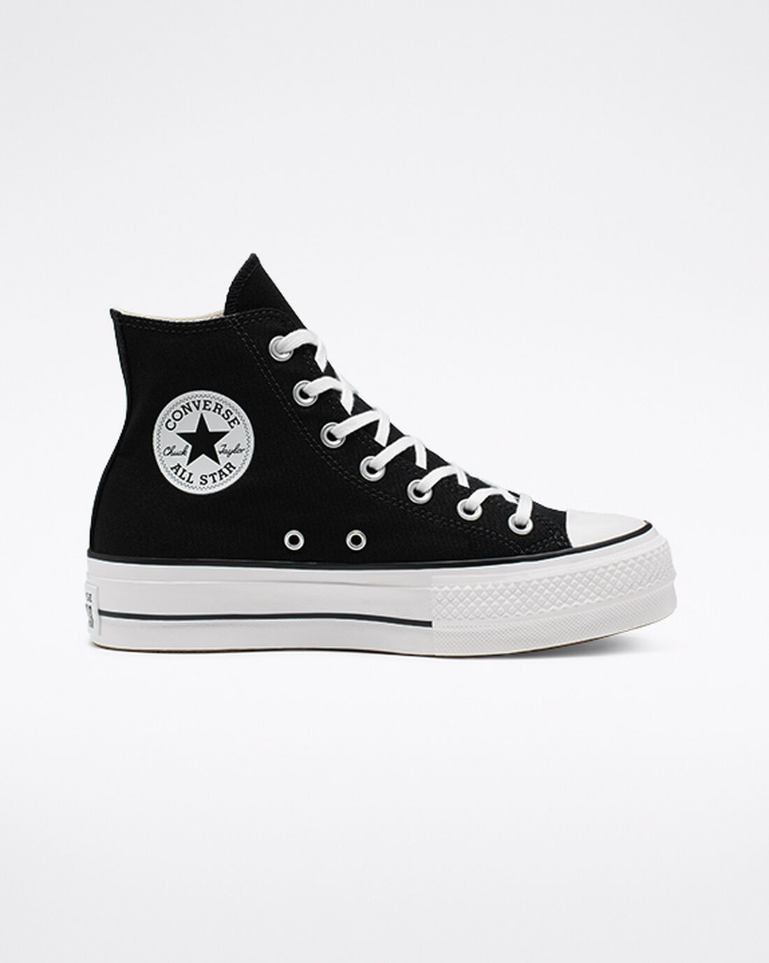 Women\'s Converse Chuck Taylor All Star Lift High Top Sneakers Black/White | Australia-17580