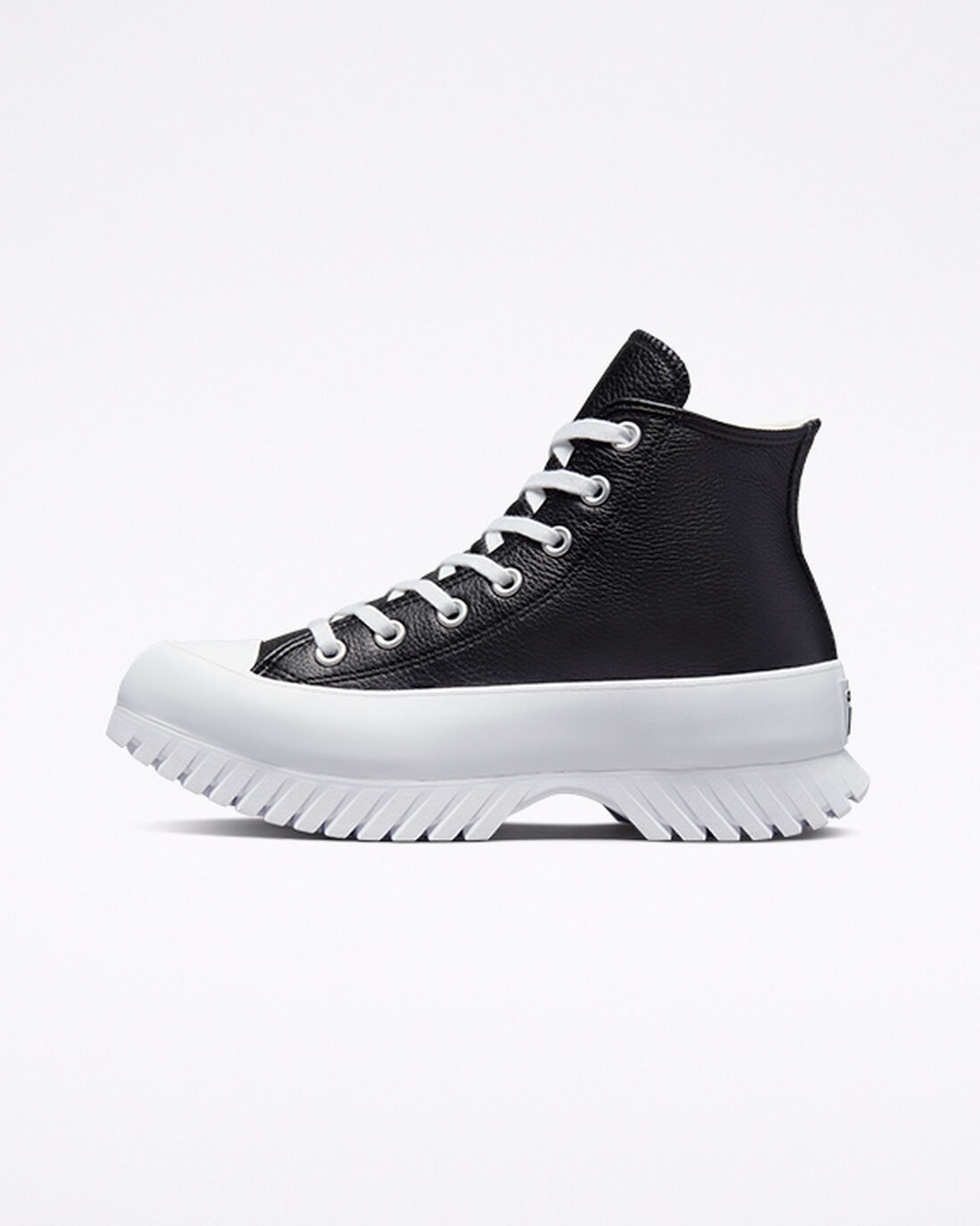 Women's Converse Chuck Taylor All Star Lugged 2.0 Leather High Top Shoes Black/White | Australia-23961