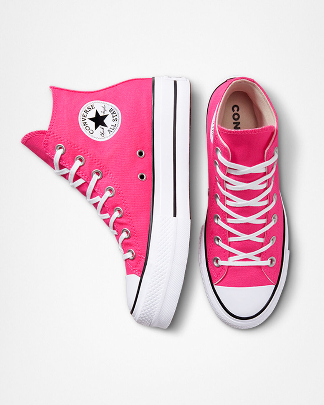 Women's Converse Chuck Taylor All Star Lift High Top Sneakers Pink/Black/White | Australia-24915