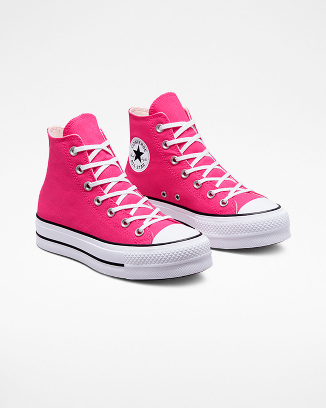 Women's Converse Chuck Taylor All Star Lift High Top Sneakers Pink/Black/White | Australia-24915