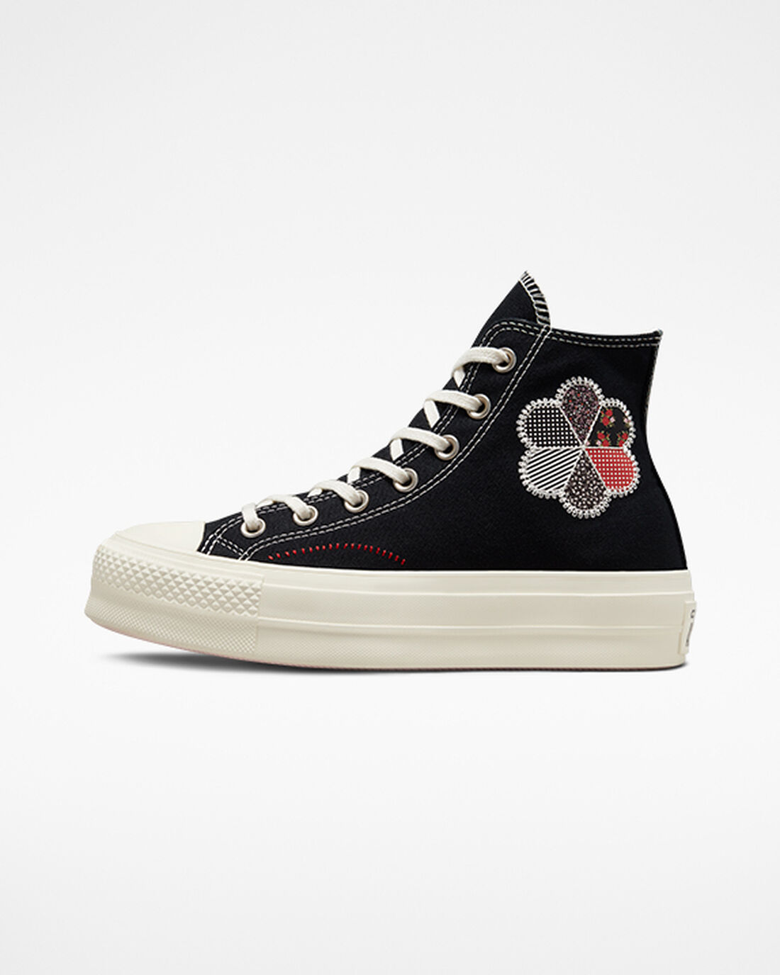 Women's Converse Chuck Taylor All Star Lift High Top Sneakers Black/Red | Australia-43560