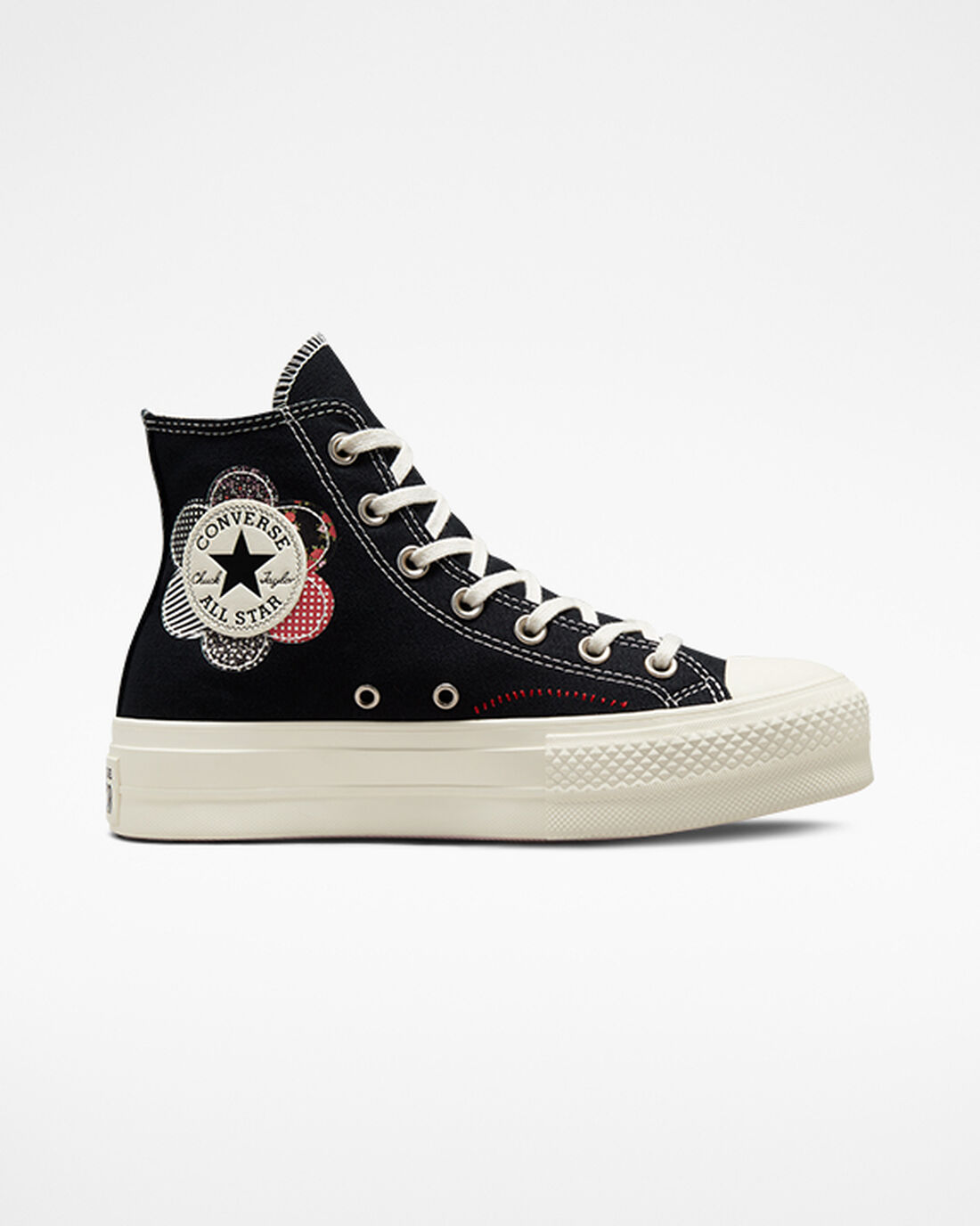 Women\'s Converse Chuck Taylor All Star Lift High Top Sneakers Black/Red | Australia-43560