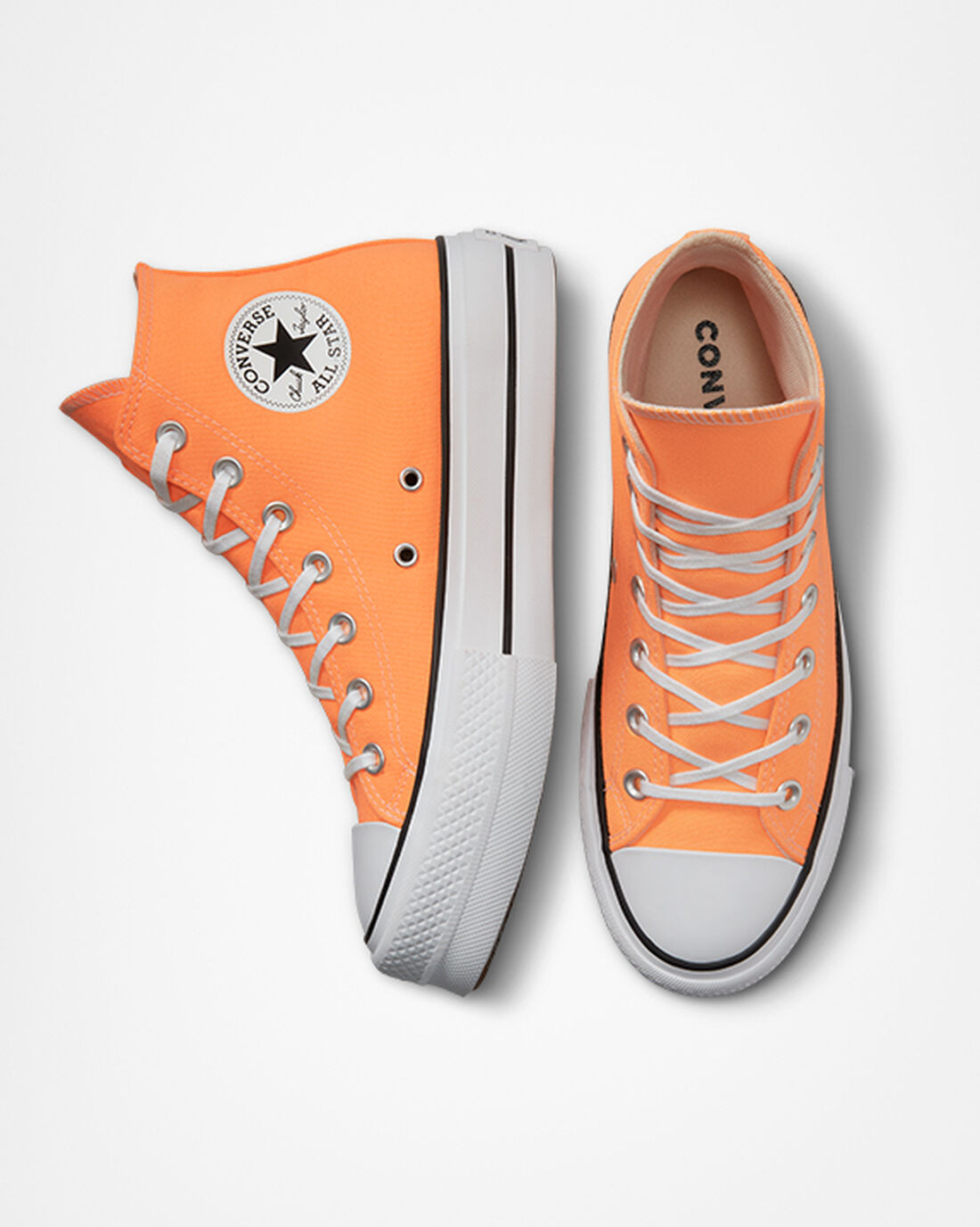 Women's Converse Chuck Taylor All Star Lift High Top Sneakers Orange/Black/White | Australia-50714