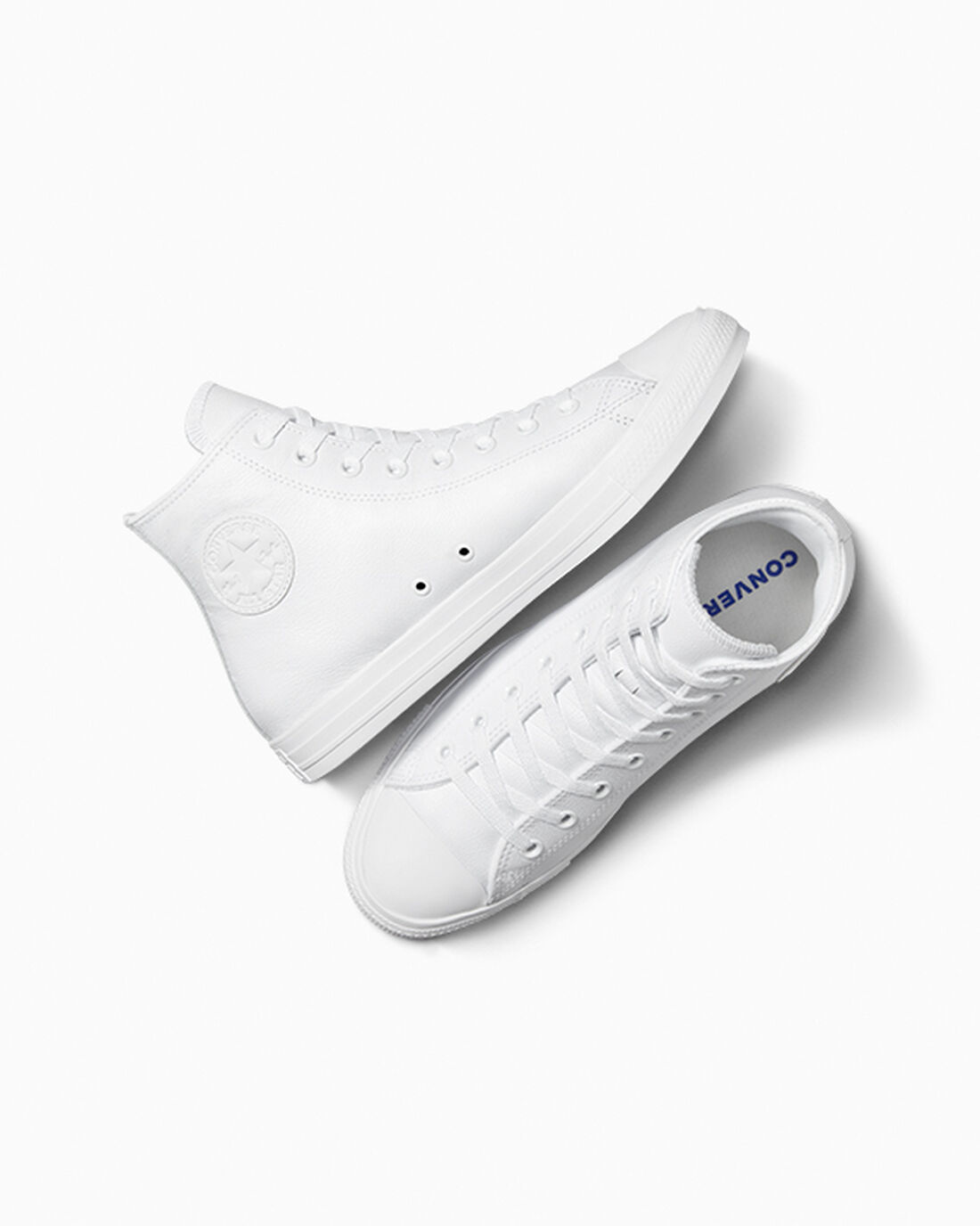 Women's Converse Chuck Taylor All Star Leather High Top Sneakers White | Australia-52103