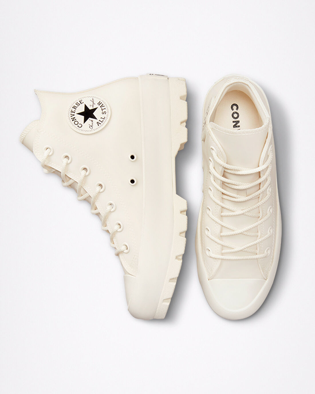 Women's Converse Chuck Taylor All Star Lugged High Top Sneakers Beige/Black | Australia-63584