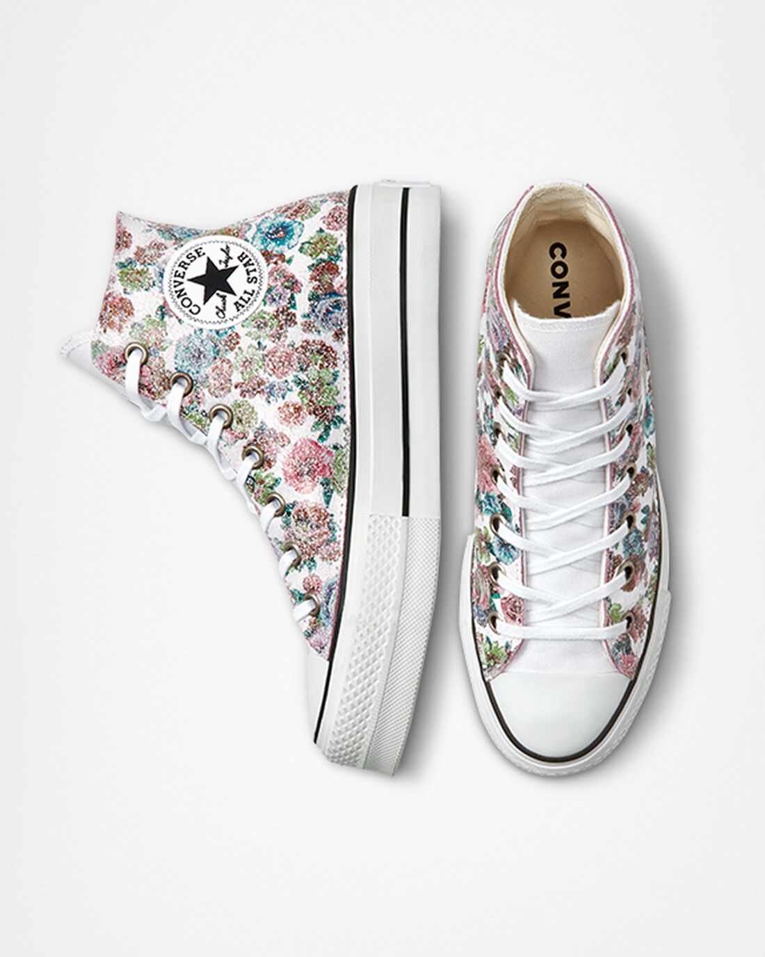 Women's Converse Chuck Taylor All Star Lift High Top Shoes Flower | Australia-71293