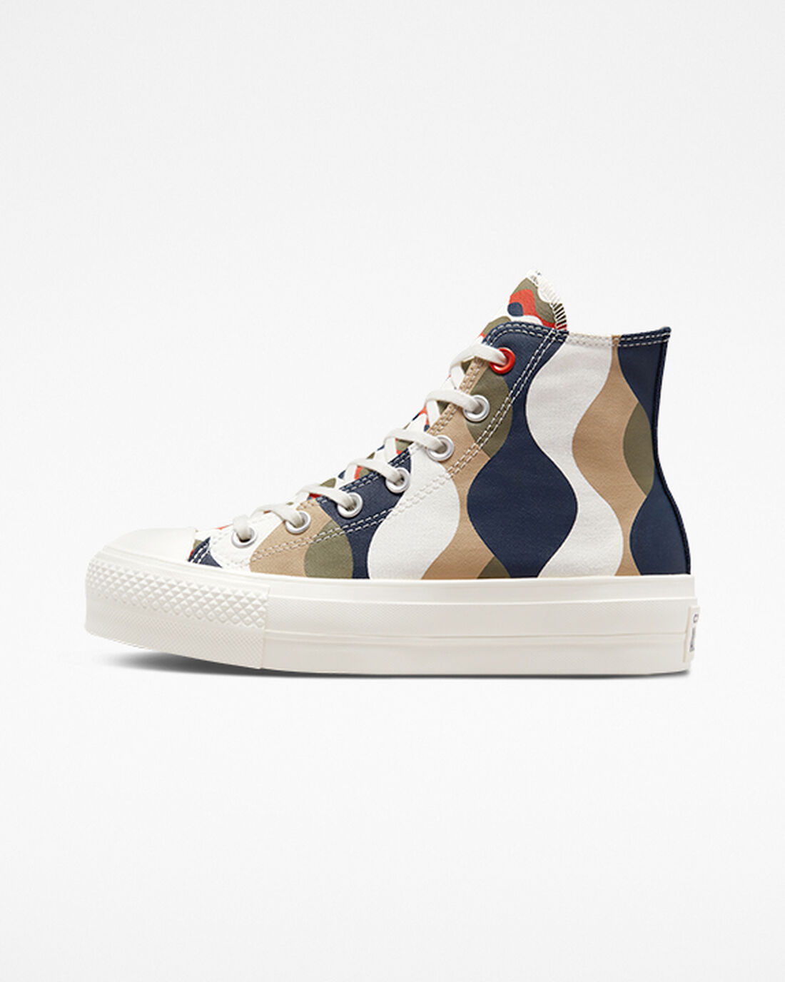 Women's Converse Chuck Taylor All Star Lift High Top Shoes Obsidian/Khaki | Australia-81523