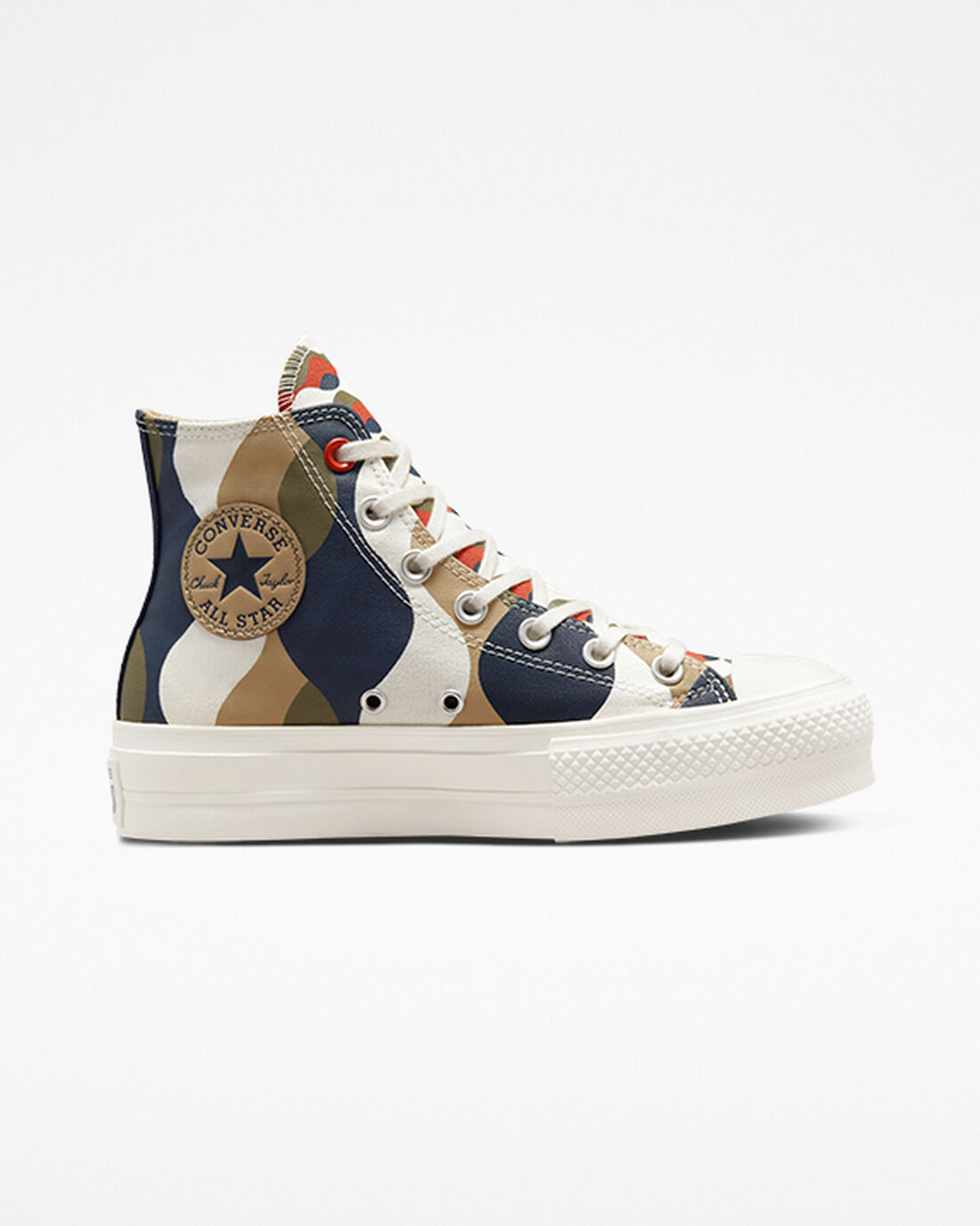 Women\'s Converse Chuck Taylor All Star Lift High Top Shoes Obsidian/Khaki | Australia-81523