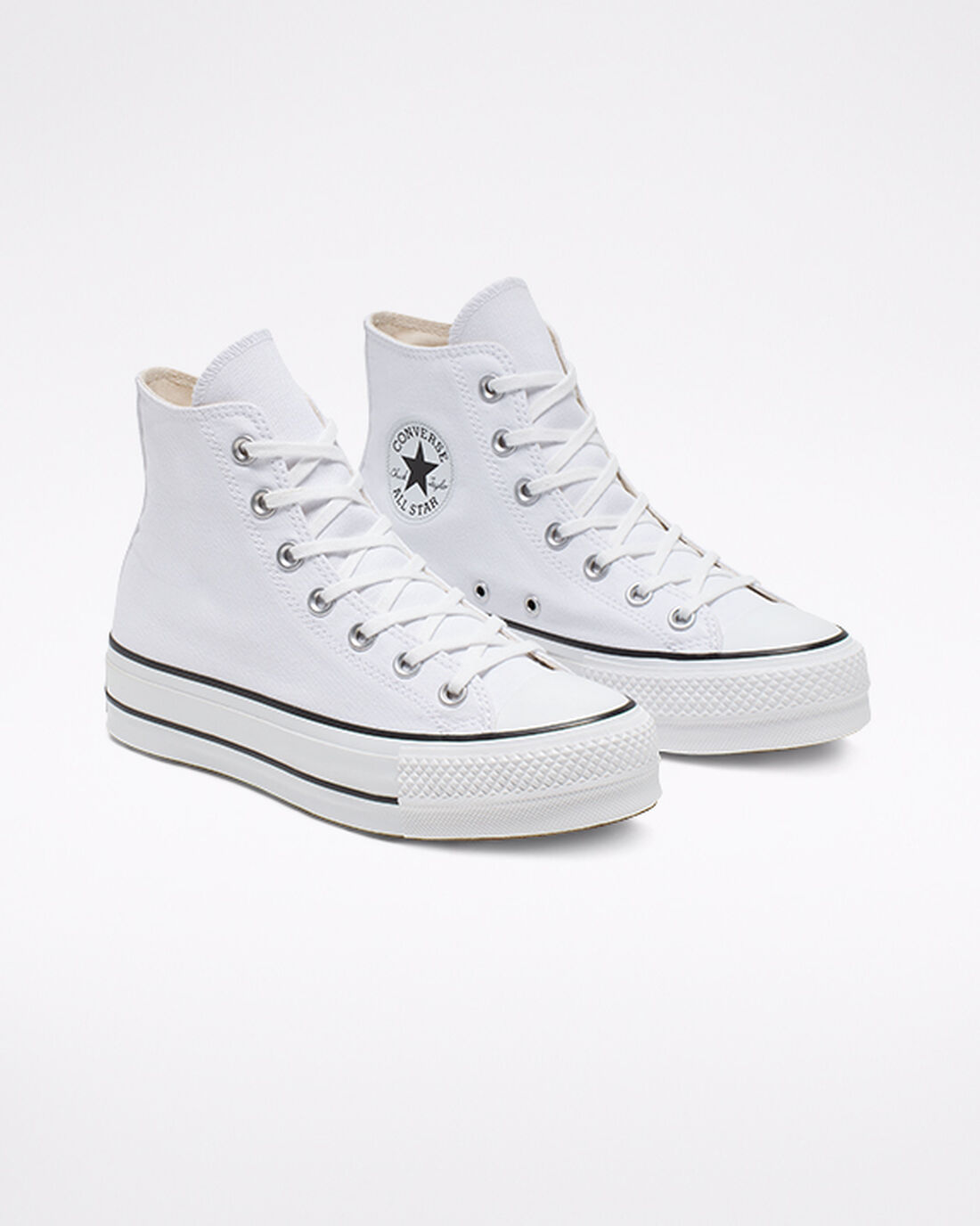 Women's Converse Chuck Taylor All Star Lift High Top Sneakers White/Black/White | Australia-82194