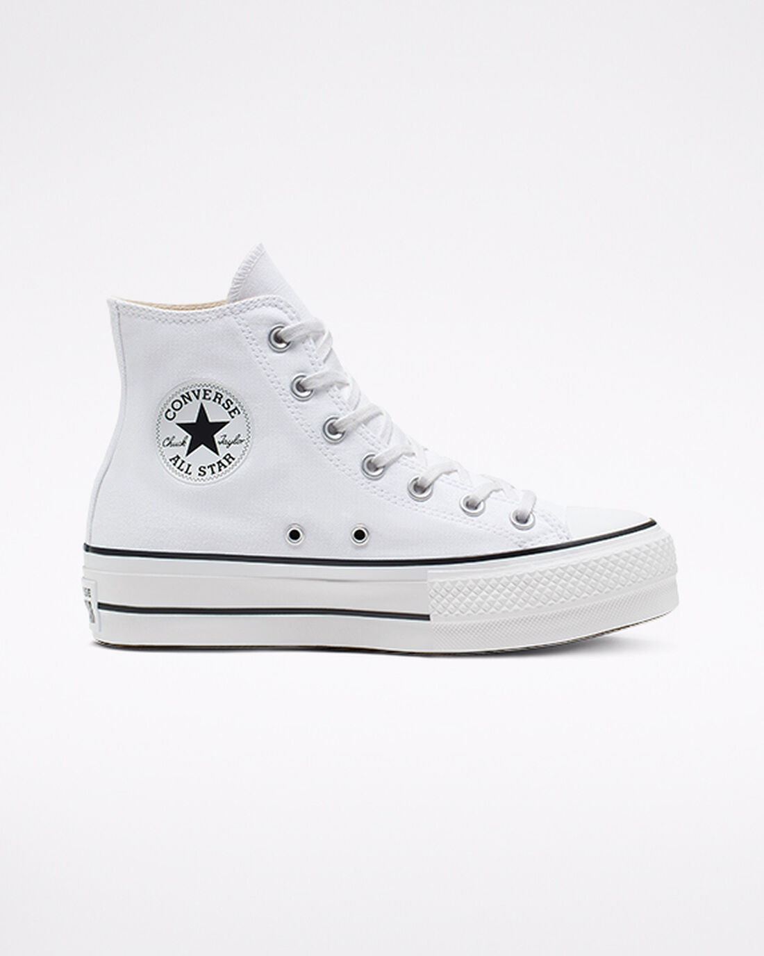 Women\'s Converse Chuck Taylor All Star Lift High Top Sneakers White/Black/White | Australia-82194