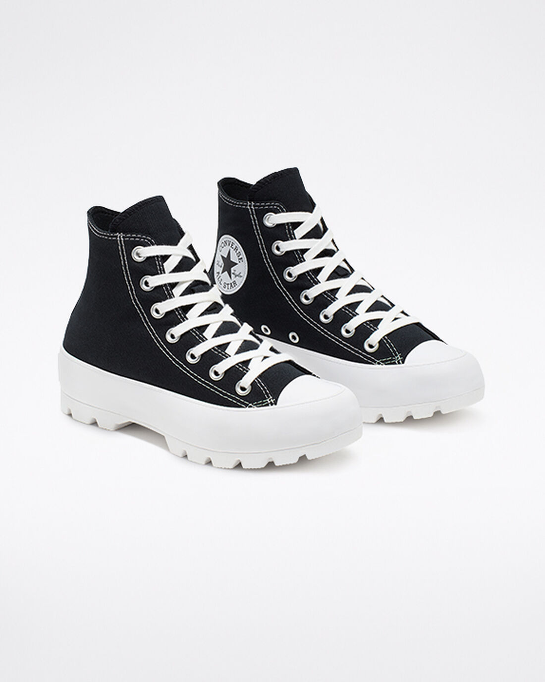 Women's Converse Chuck Taylor All Star Lugged High Top Sneakers Black/White/Black | Australia-87345