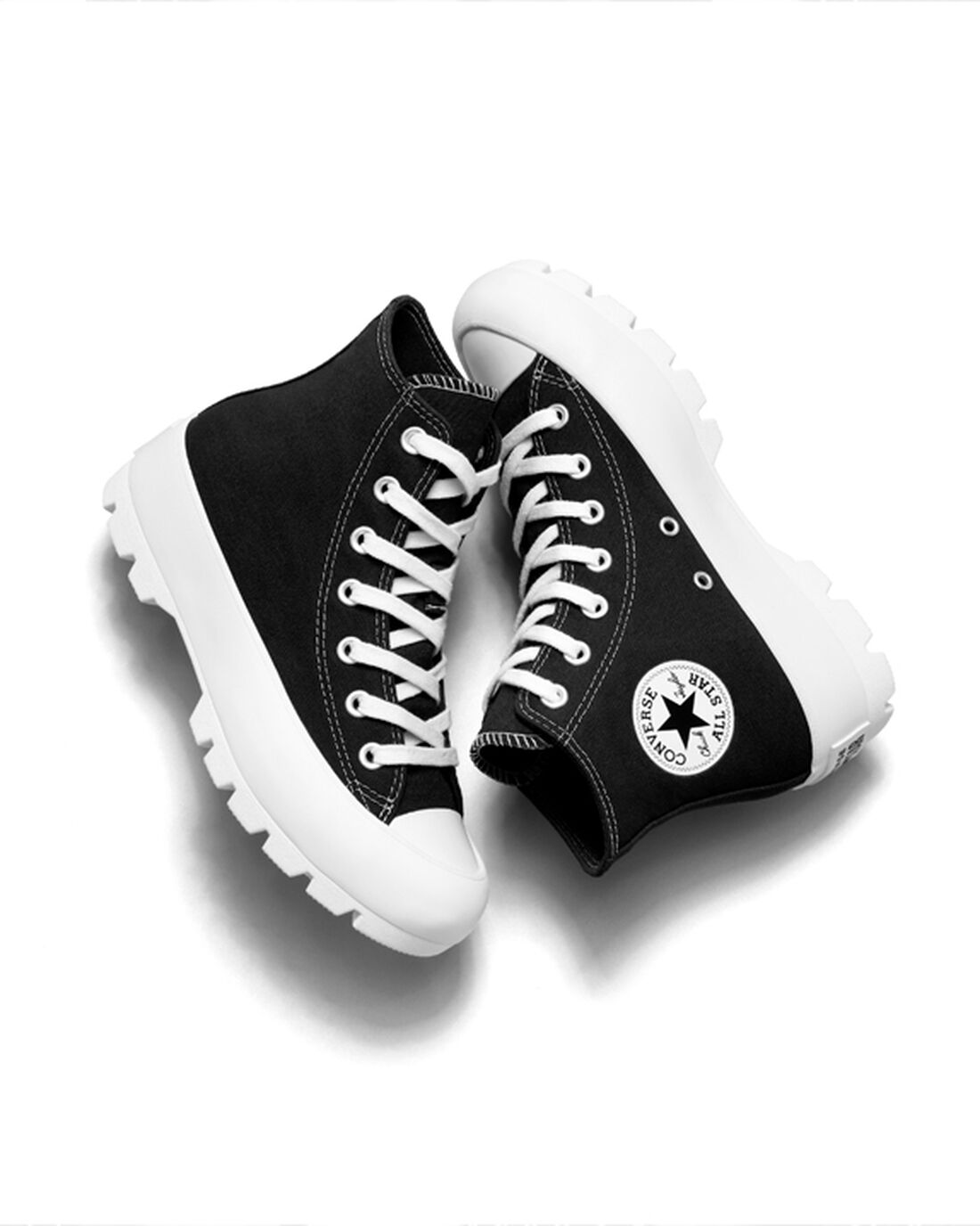 Women's Converse Chuck Taylor All Star Lugged High Top Sneakers Black/White/Black | Australia-87345