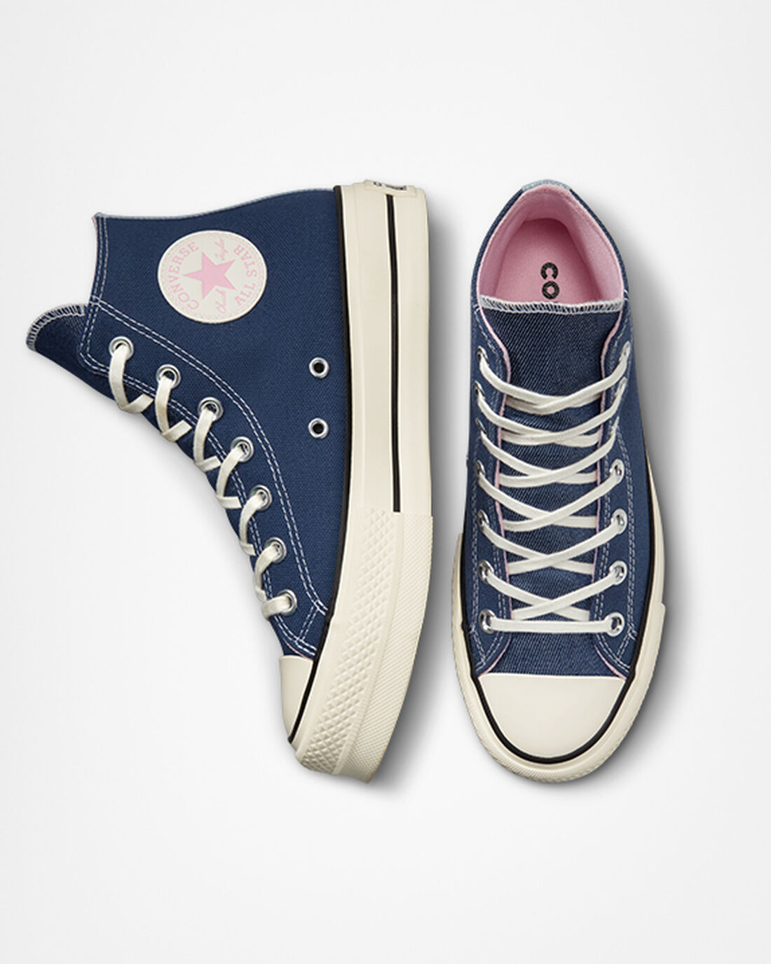 Women's Converse Chuck Taylor All Star Lift Platform Shoes Navy/Orange Pink | Australia-92406