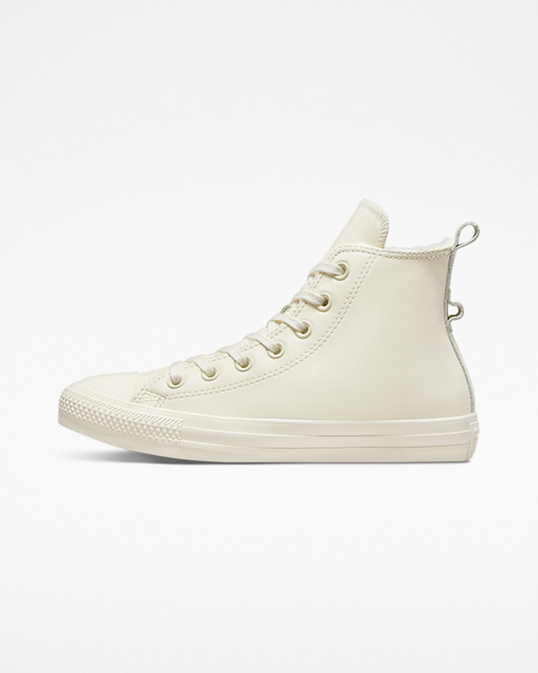 Women's Converse Chuck Taylor All Star Lined Leather High Top Shoes Beige | Australia-96875