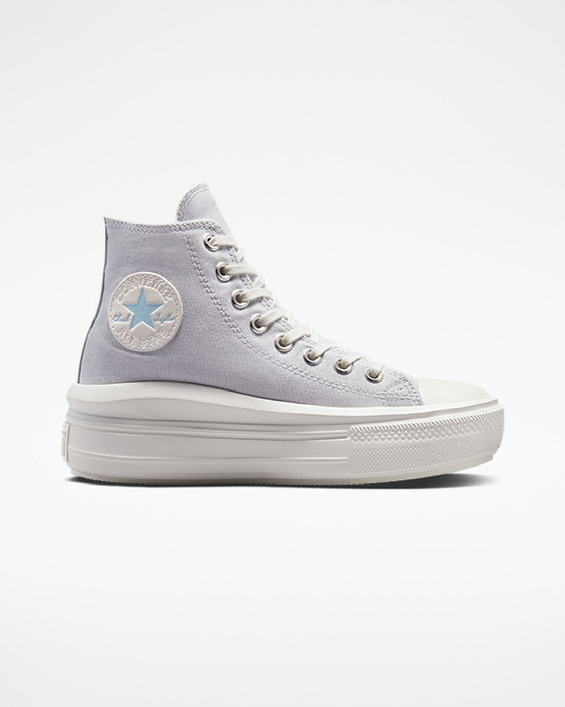 Women\'s Converse Chuck Taylor All Star Move High Top Sneakers Purple/White | Australia-48259