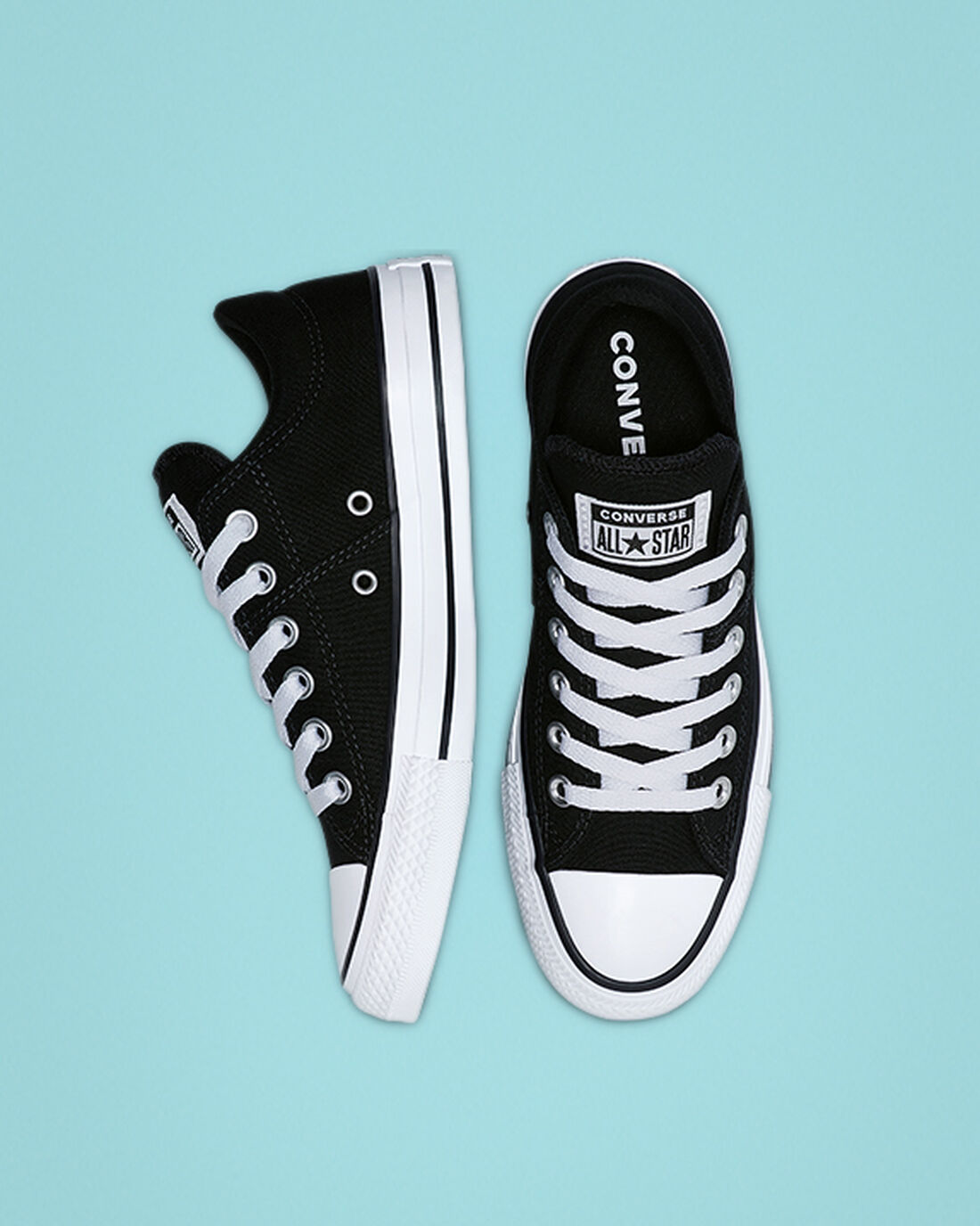 Women's Converse Chuck Taylor All Star Madison Sneakers Black/White/Black | Australia-48657