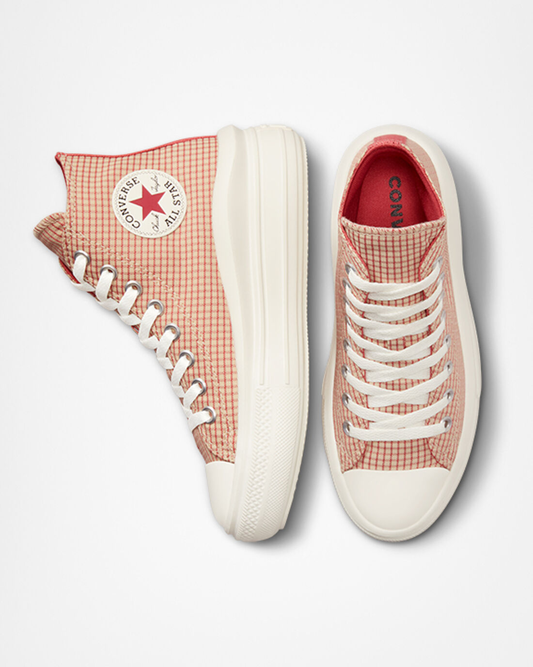 Women's Converse Chuck Taylor All Star Move High Top Shoes Oat Milk/Rhubarb Pie/Egret | Australia-51382