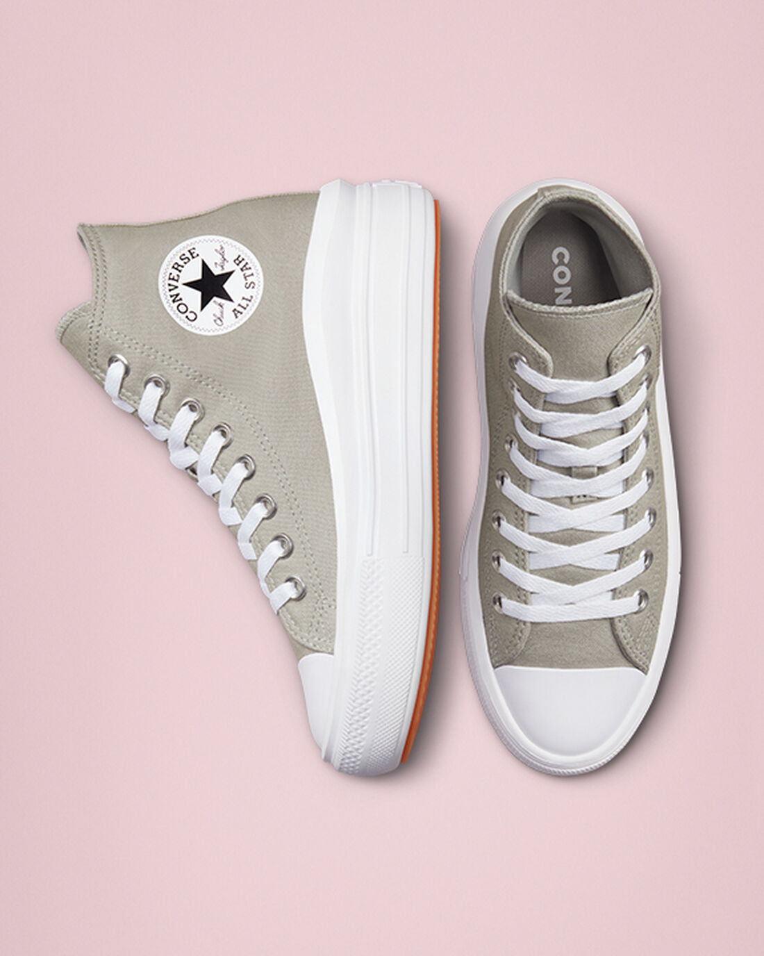 Women's Converse Chuck Taylor All Star Move High Top Sneakers Olive/White | Australia-51980