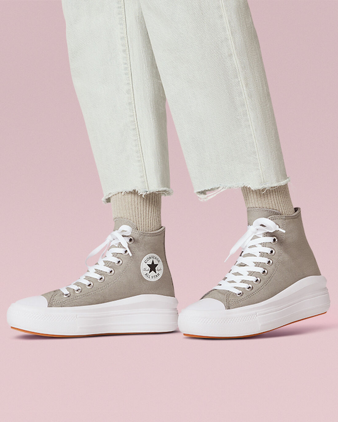 Women's Converse Chuck Taylor All Star Move High Top Sneakers Olive/White | Australia-51980