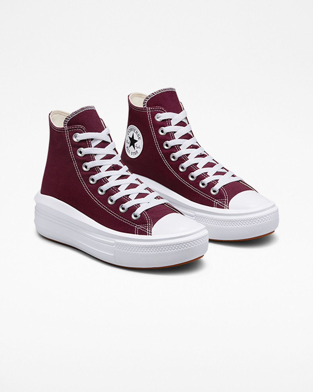 Women's Converse Chuck Taylor All Star Move High Top Sneakers Dark Red/White | Australia-60597