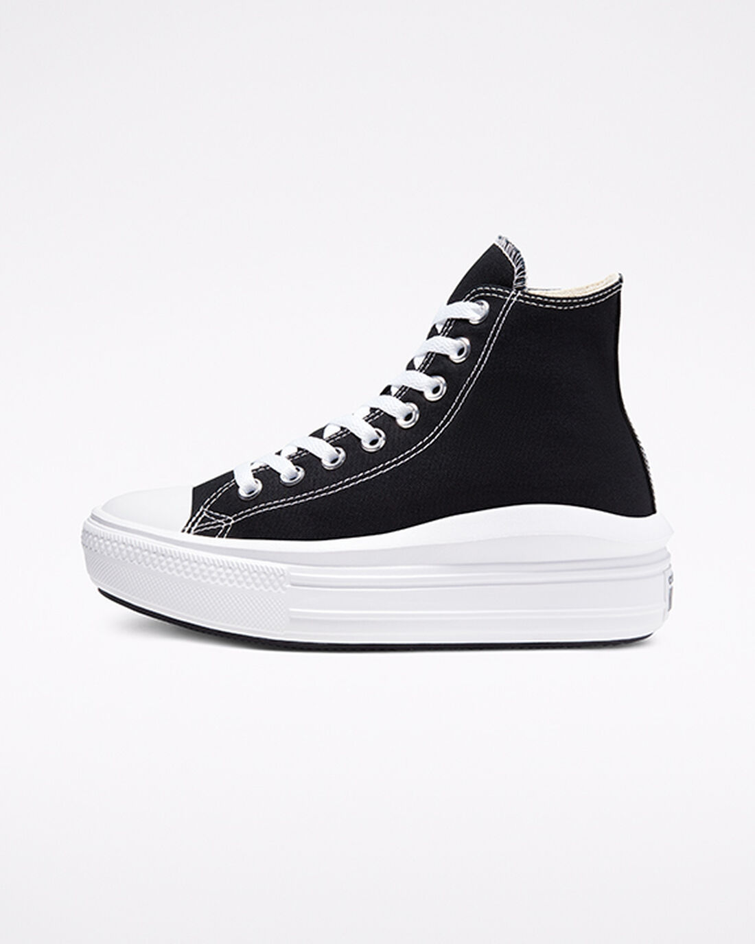 Women's Converse Chuck Taylor All Star Move High Top Sneakers Black/Beige White | Australia-81064