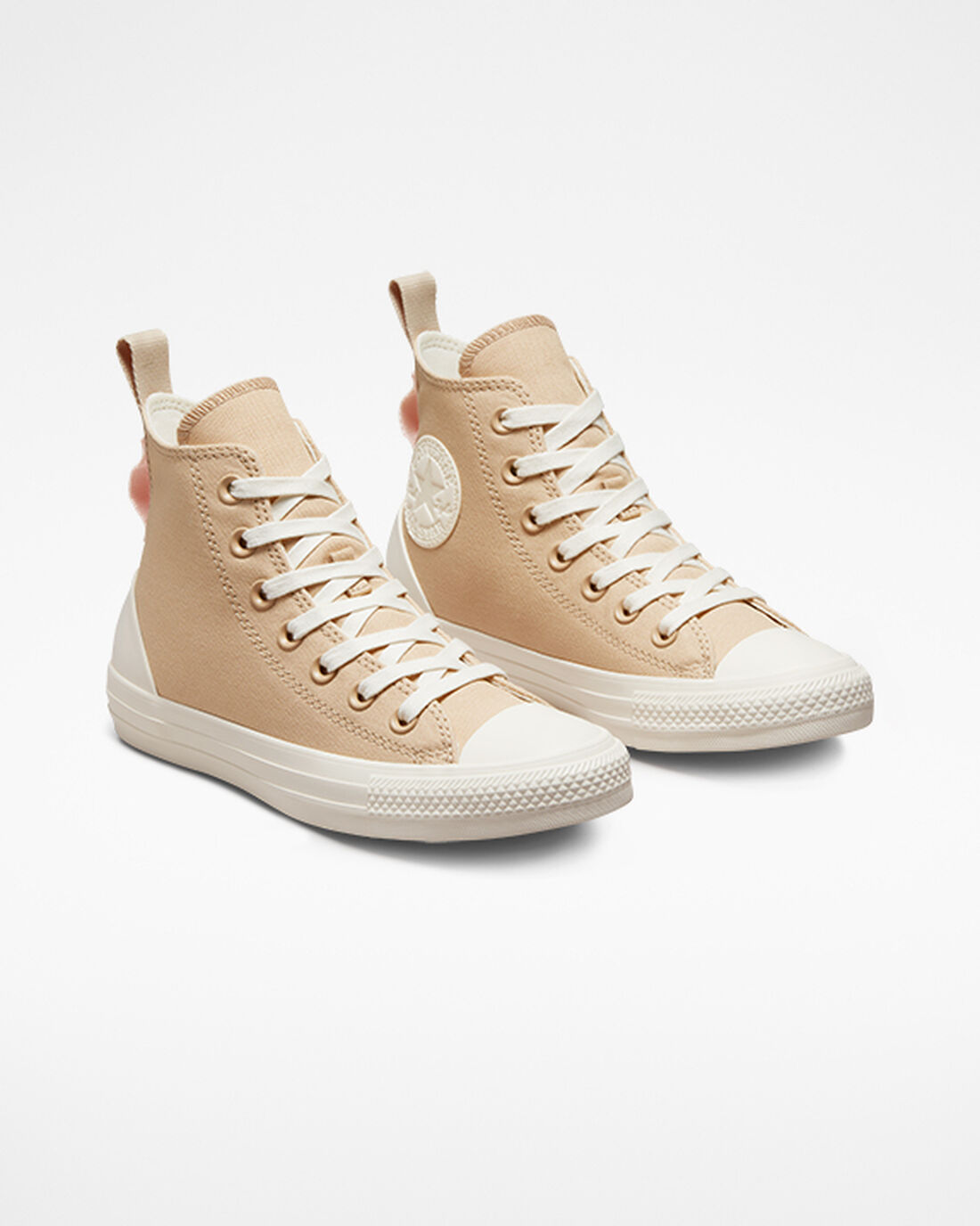 Women's Converse Chuck Taylor All Star Tonal Canvas High Top Sneakers Oat Milk/Egret/Cheeky Coral | Australia-64210