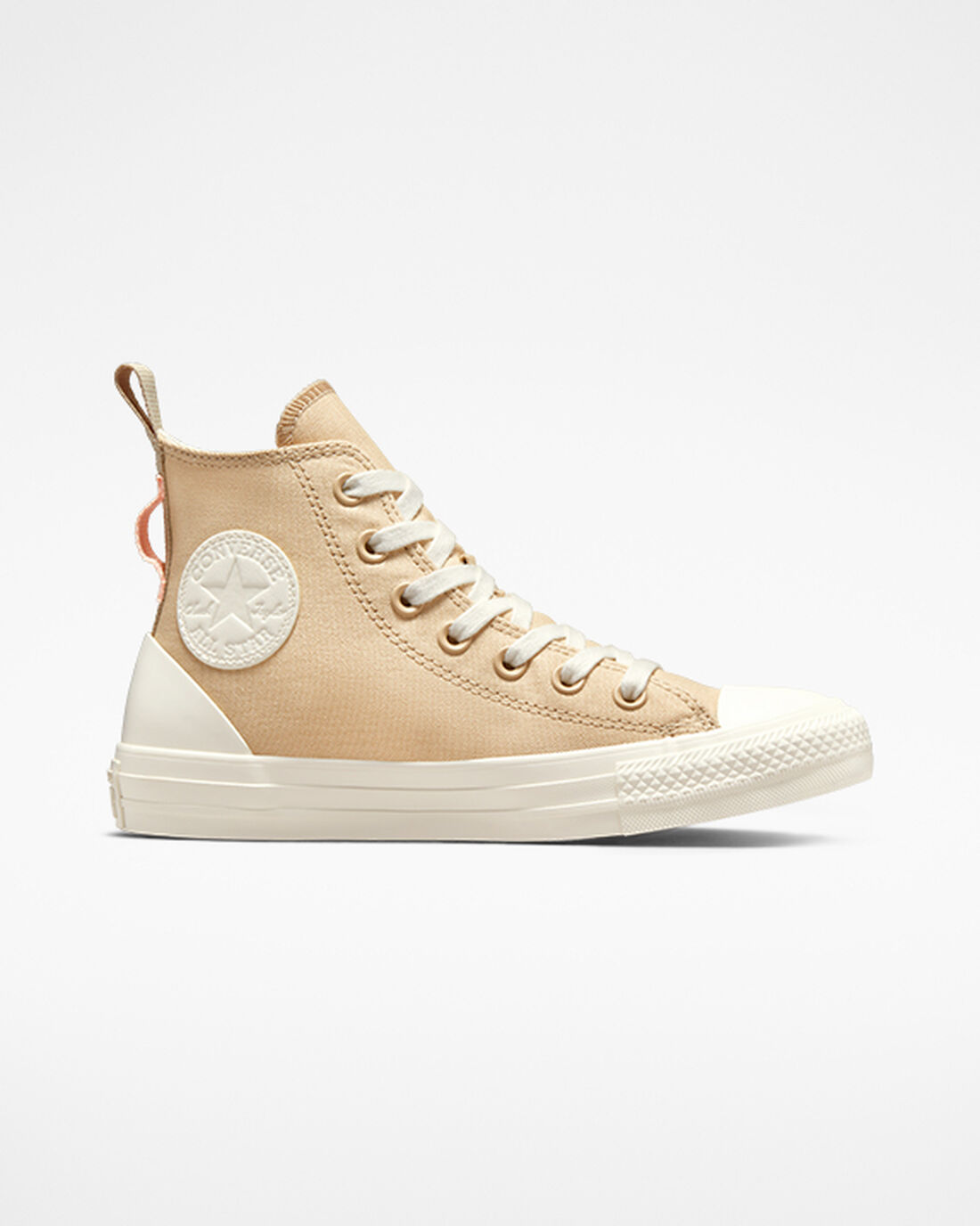 Women\'s Converse Chuck Taylor All Star Tonal Canvas High Top Sneakers Oat Milk/Egret/Cheeky Coral | Australia-64210