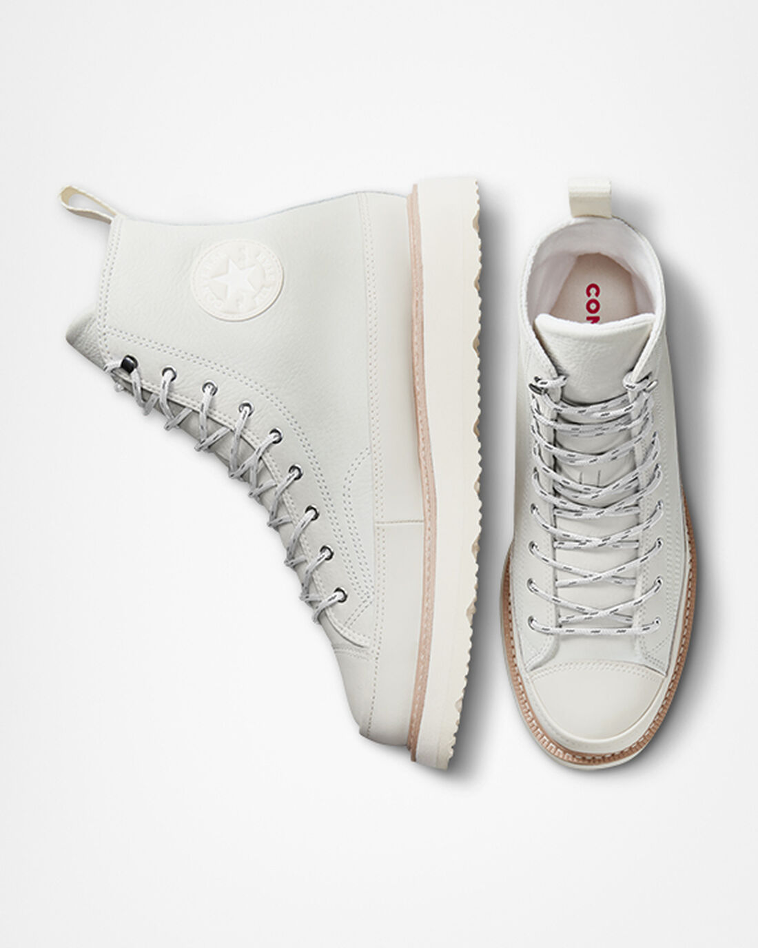 Women's Converse Chuck Taylor Crafted Boots Beige/Beige White/Pink | Australia-85749