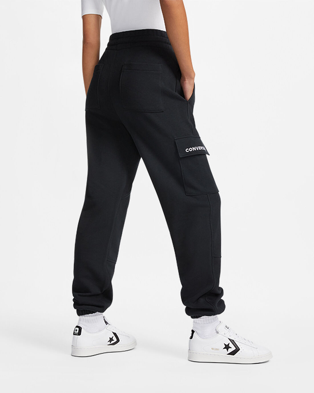 Women's Converse Classic Fit Cargo Jogger Pants Black | Australia-19287