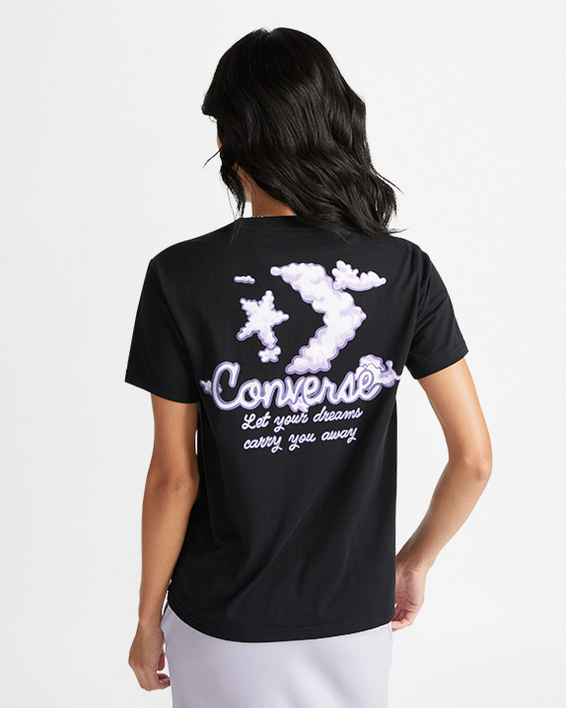 Women's Converse Dreamer Graphic T-Shirts Black | Australia-79482