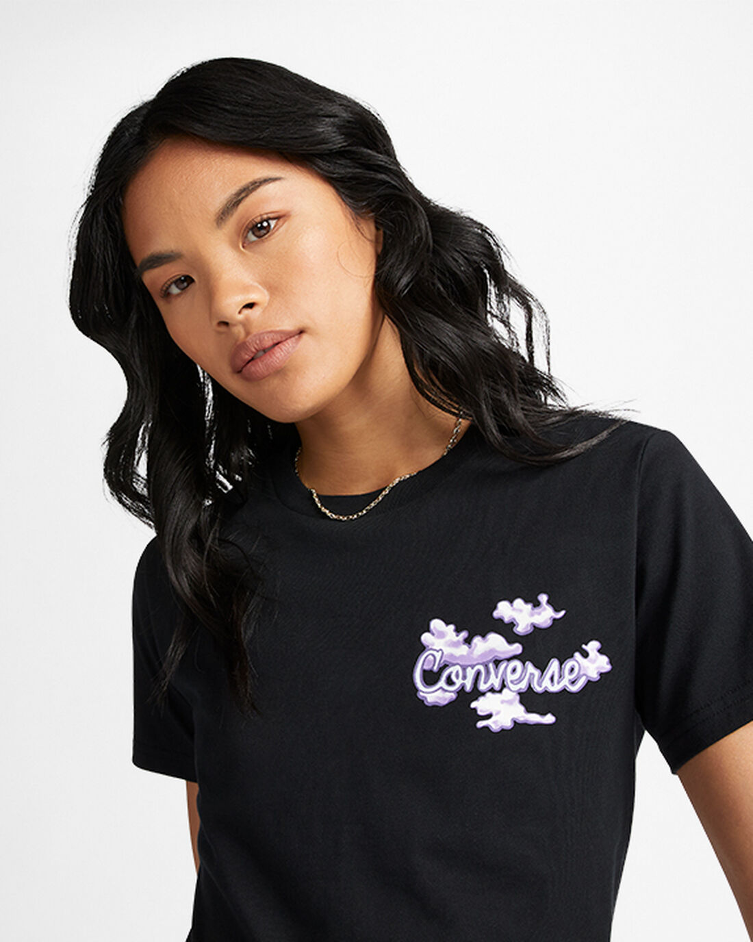 Women's Converse Dreamer Graphic T-Shirts Black | Australia-79482