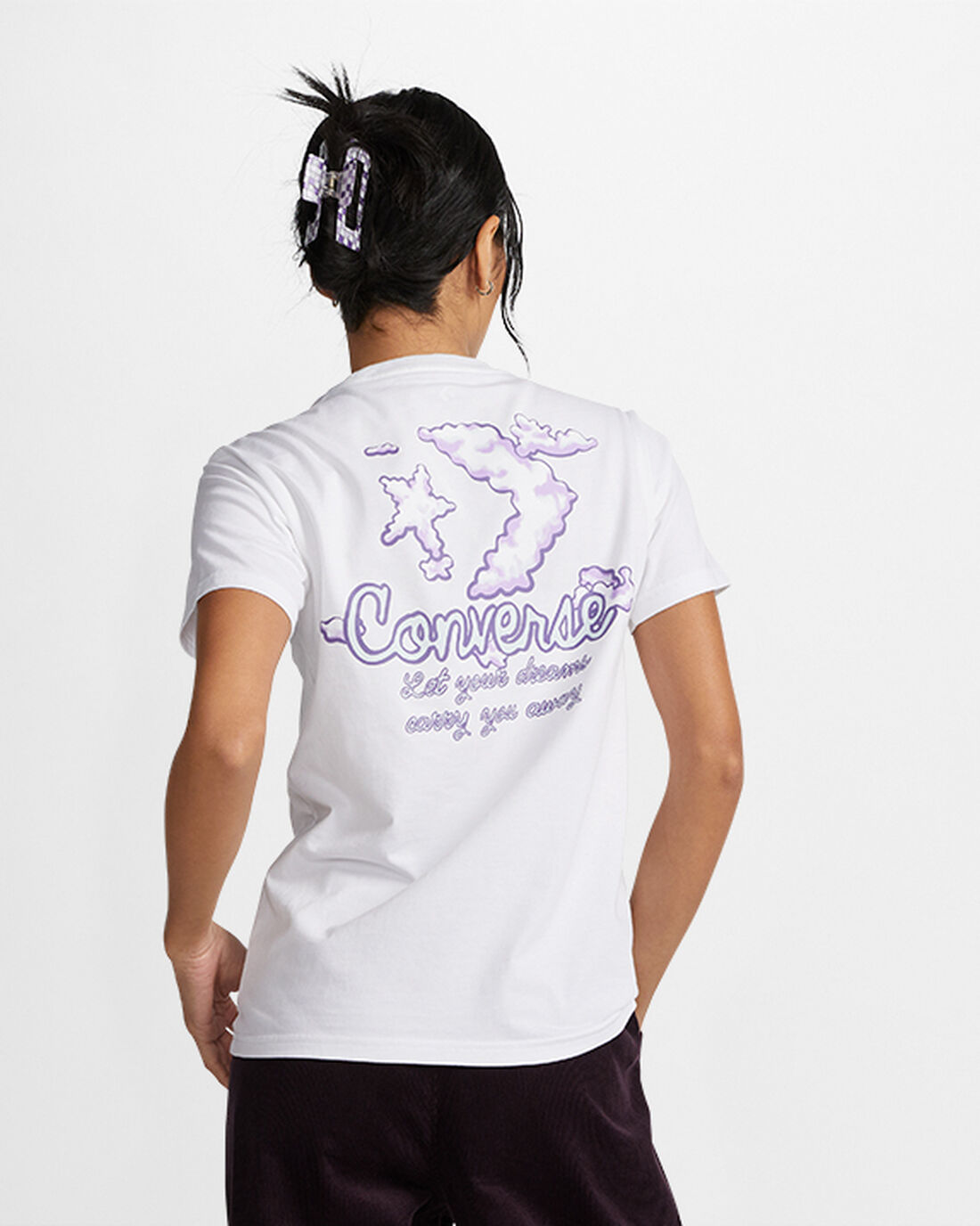 Women's Converse Dreamer Graphic T-Shirts White | Australia-83021